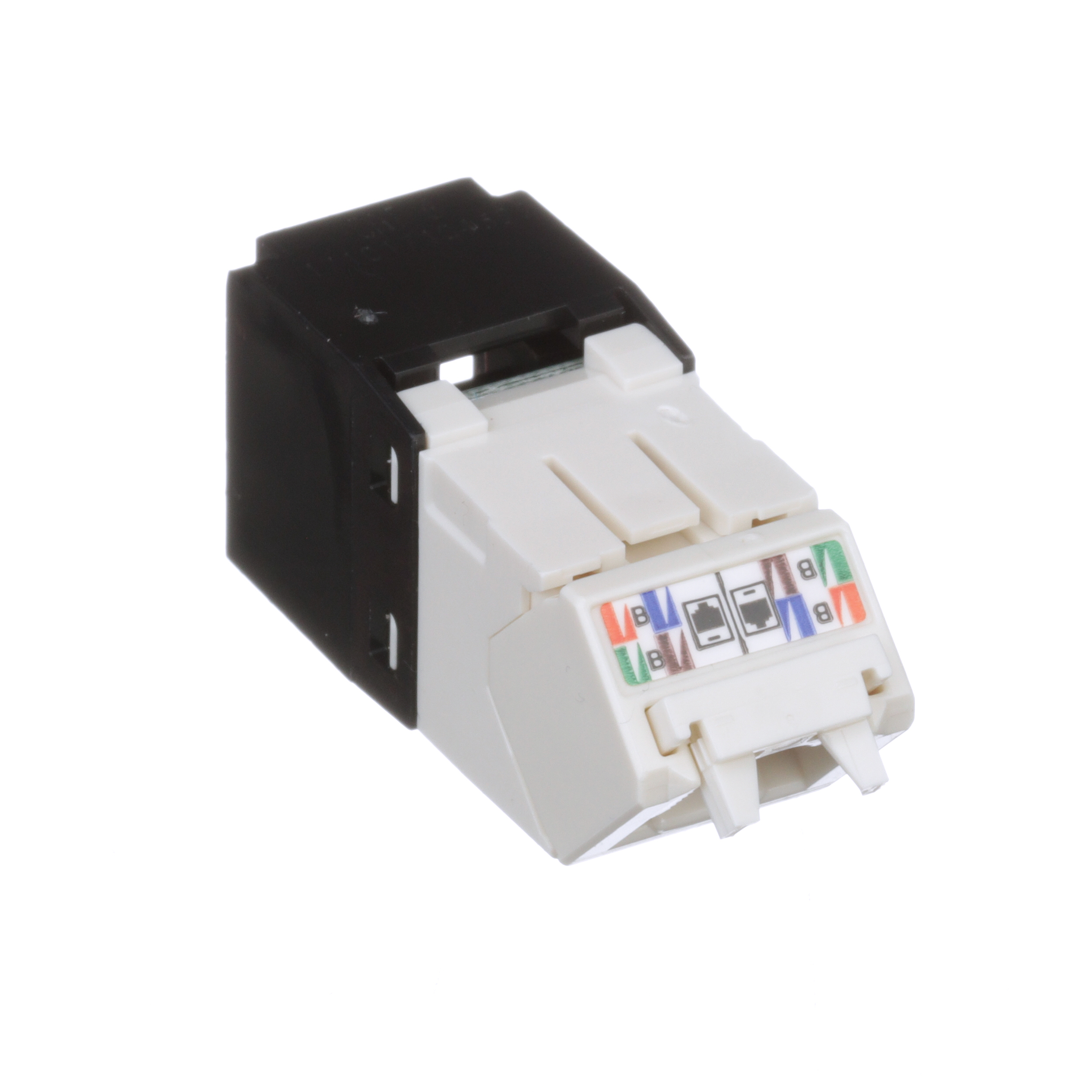 Mini-Com® UTP RJ45 Cat 6 Up/Down TG Jack Module, Black
