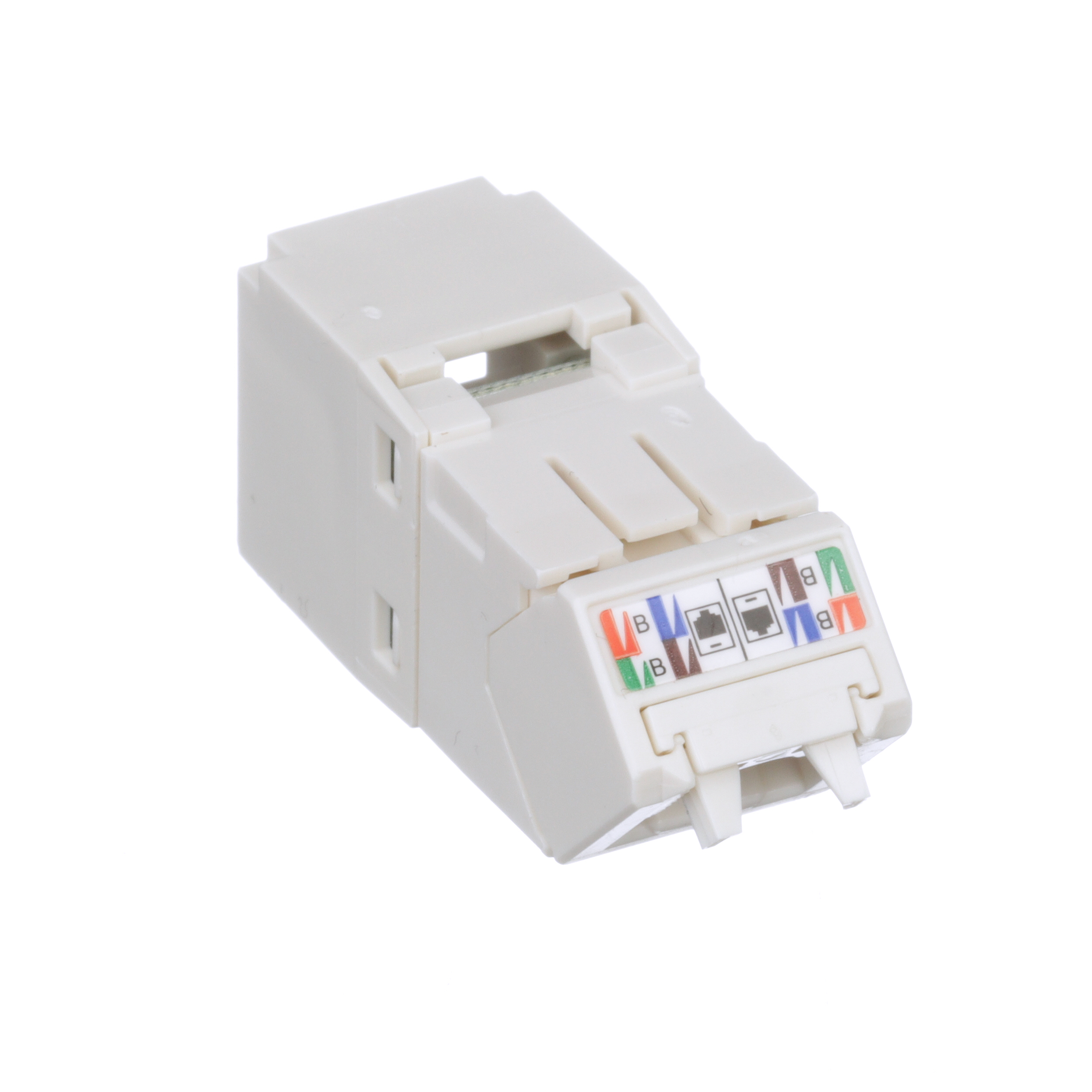 Mini-Com® UTP RJ45 Cat 6 Up/Down TG Jack Module, Off White
