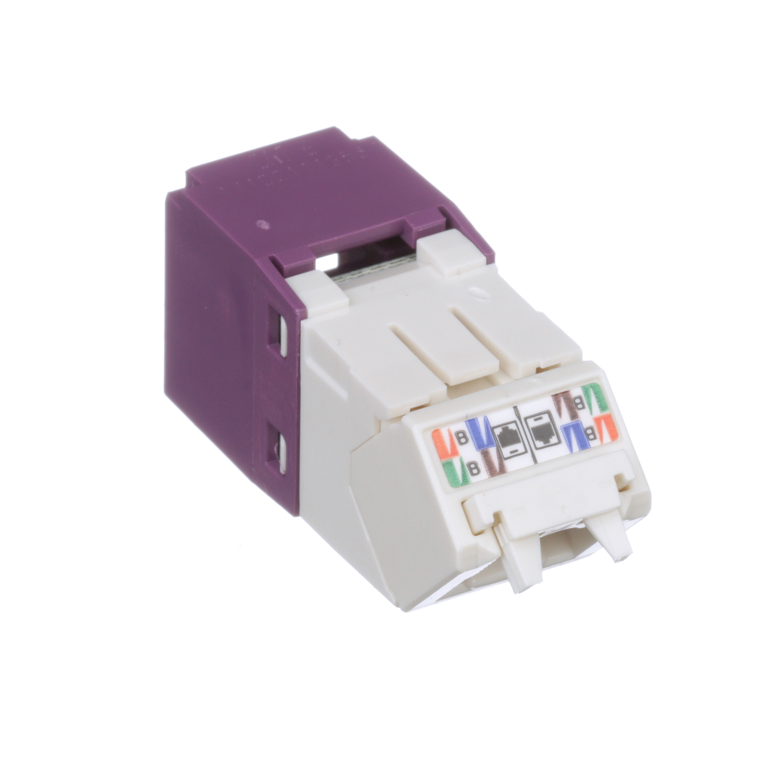 Mini-Com® UTP RJ45 Cat 6 Up/Down TG Jack Module, Violet