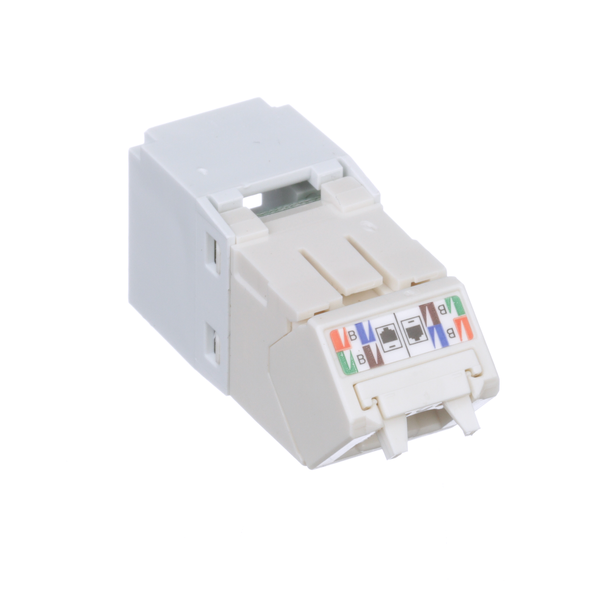 Mini-Com® UTP RJ45 Cat 6 Up/Down TG Jack Module, White
