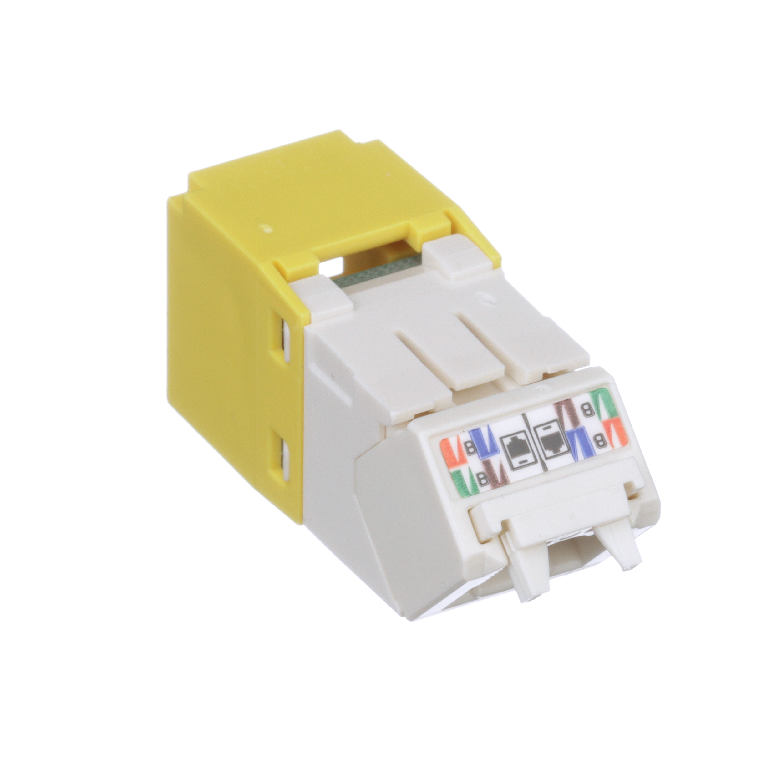Mini-Com® UTP RJ45 Cat 6 Up/Down TG Jack Module, Yellow