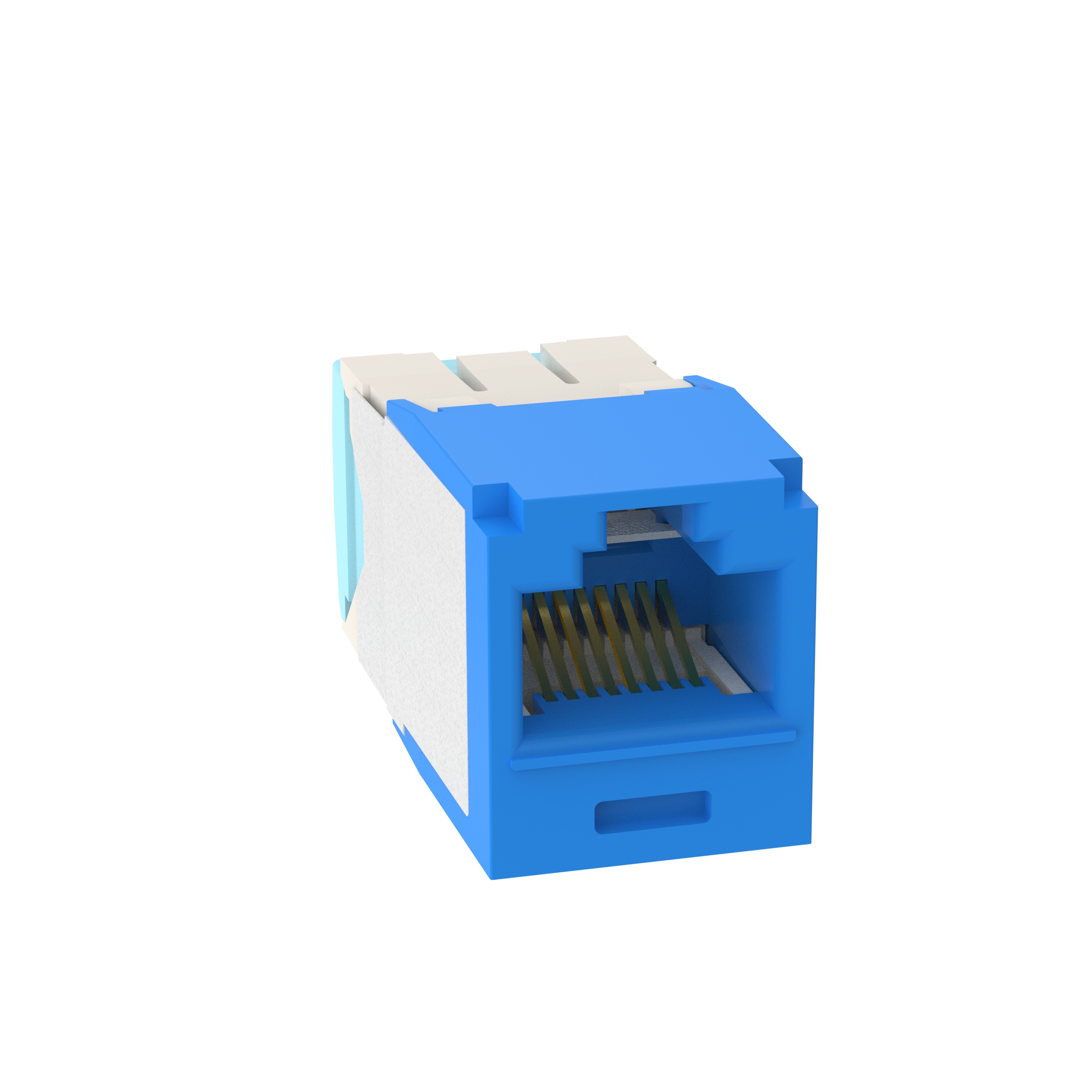 Mini-Com® UTP RJ45 Cat 6A 28/30 AWG TG Jack Module, Blue