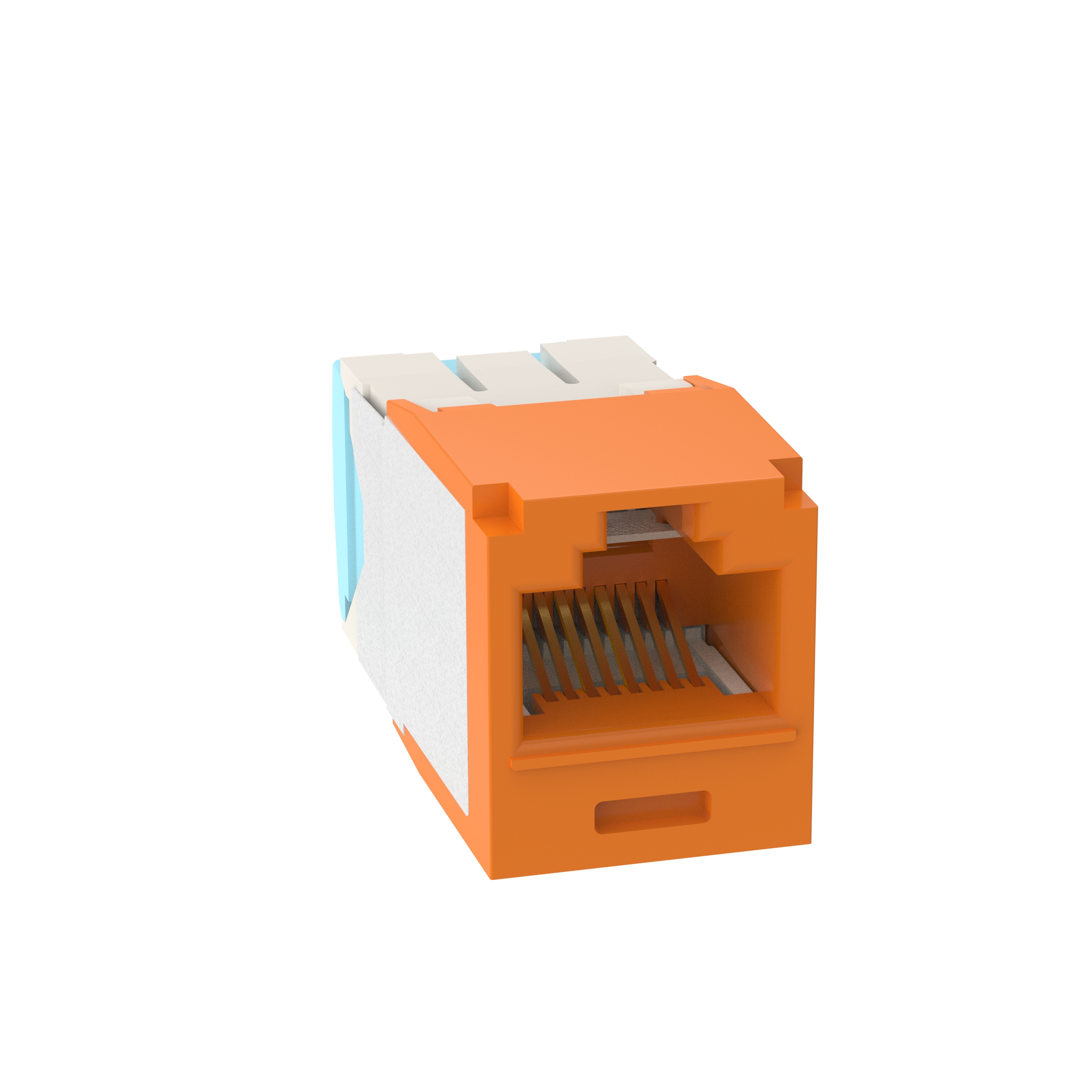 Mini-Com® UTP RJ45 Cat 6A 28/30 AWG TG Jack Module, Orange
