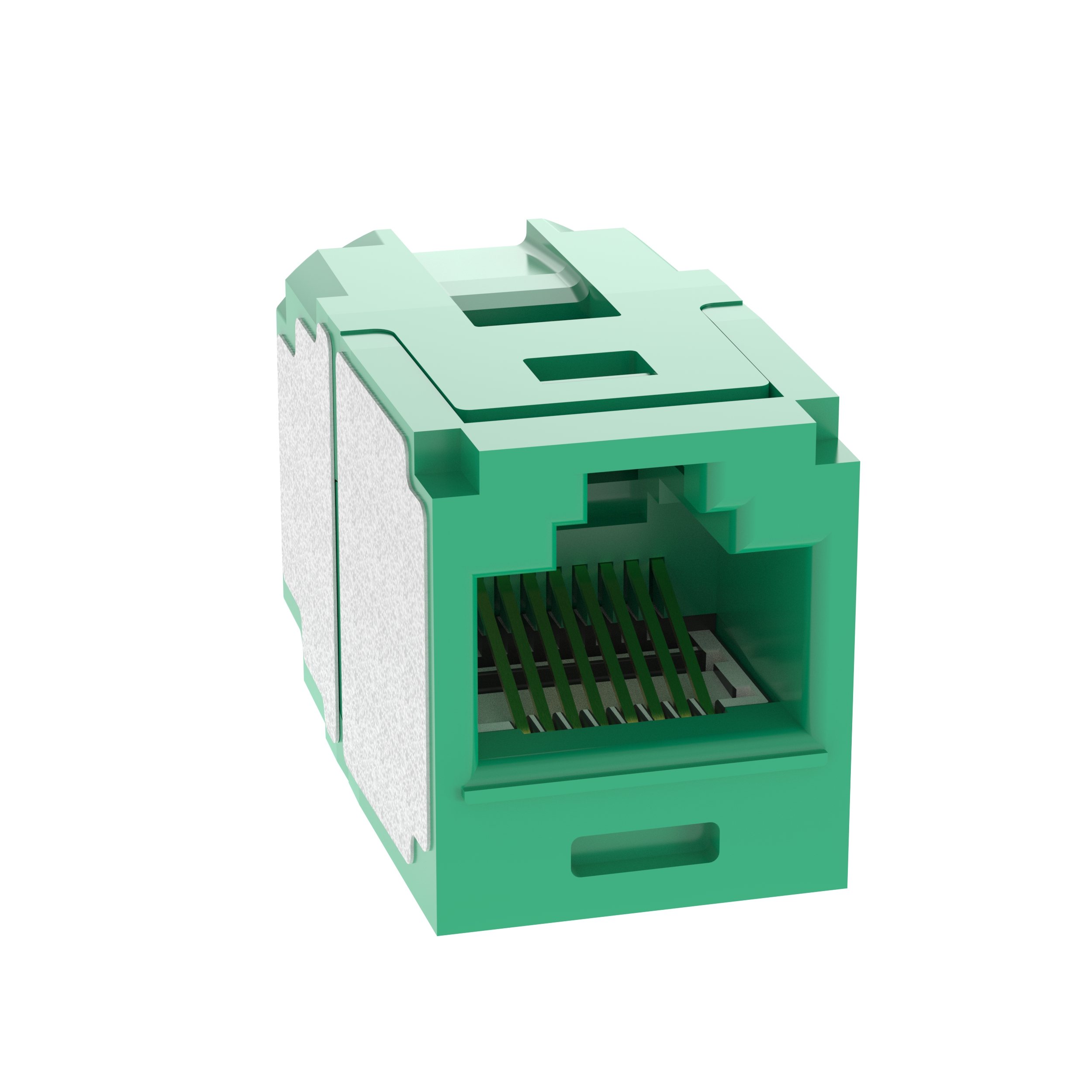 Mini-Com® UTP RJ45 Cat 6A Coupler Module, Green