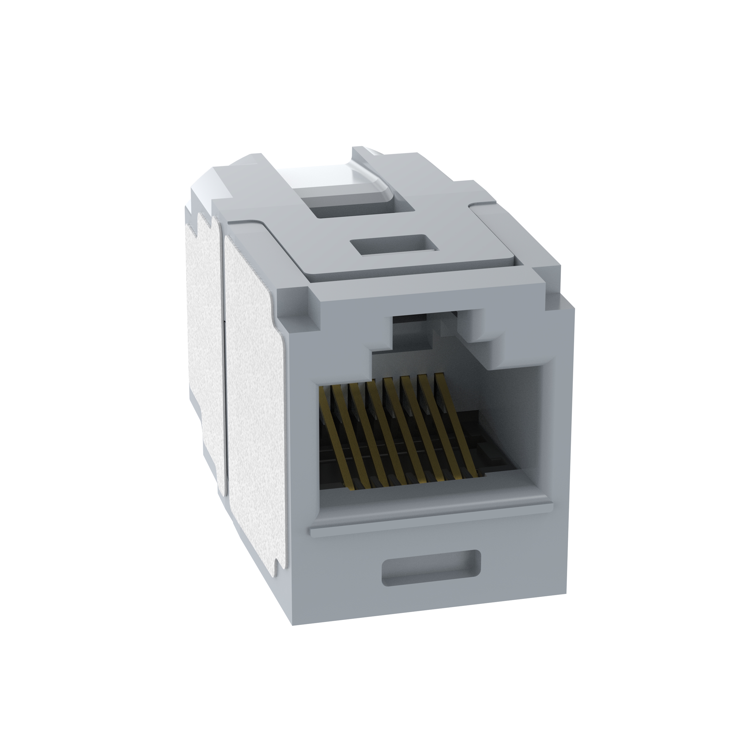 Mini-Com® UTP RJ45 Cat 6A Coupler Module, Int'l Gray