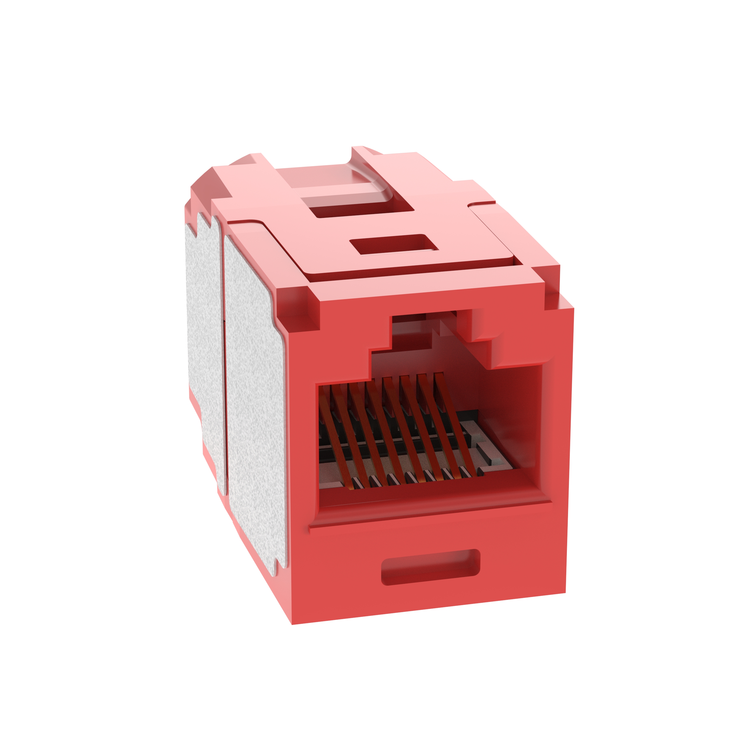Mini-Com® UTP RJ45 Cat 6A Coupler Module, Red
