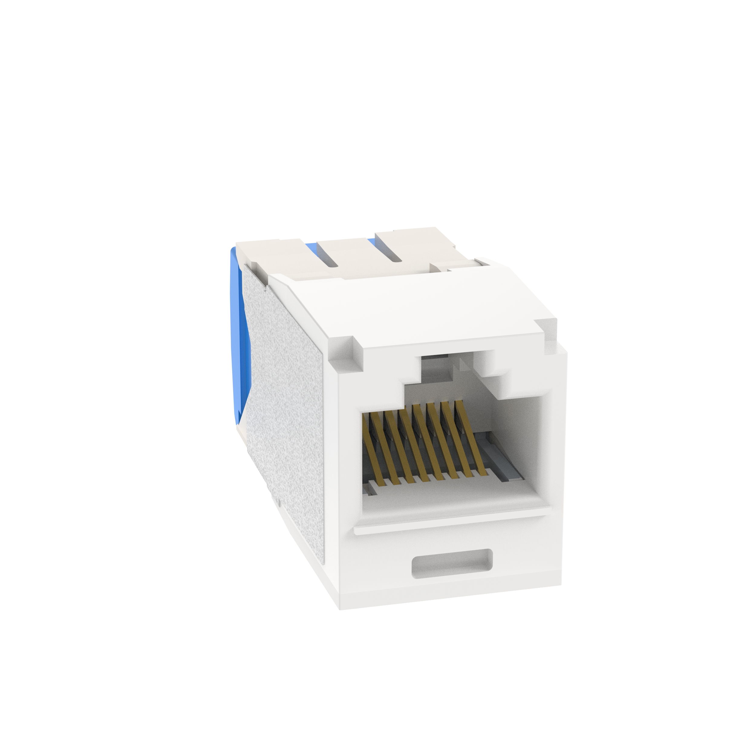 Mini-Com® UTP RJ45 Cat 6A TG Jack Module, Arctic White, 100 Pack