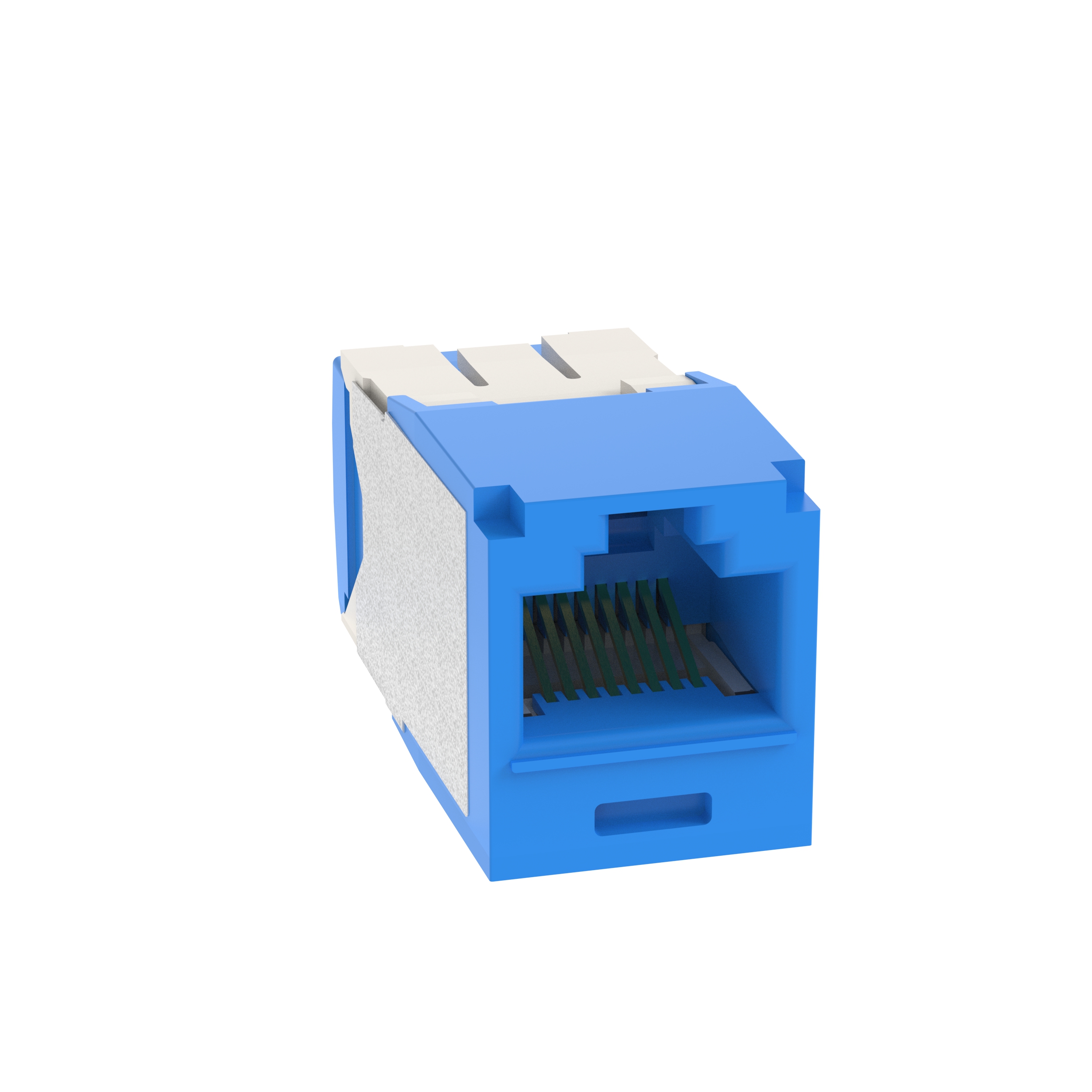 Mini-Com® UTP RJ45 Cat 6A TG Jack Module, Blue