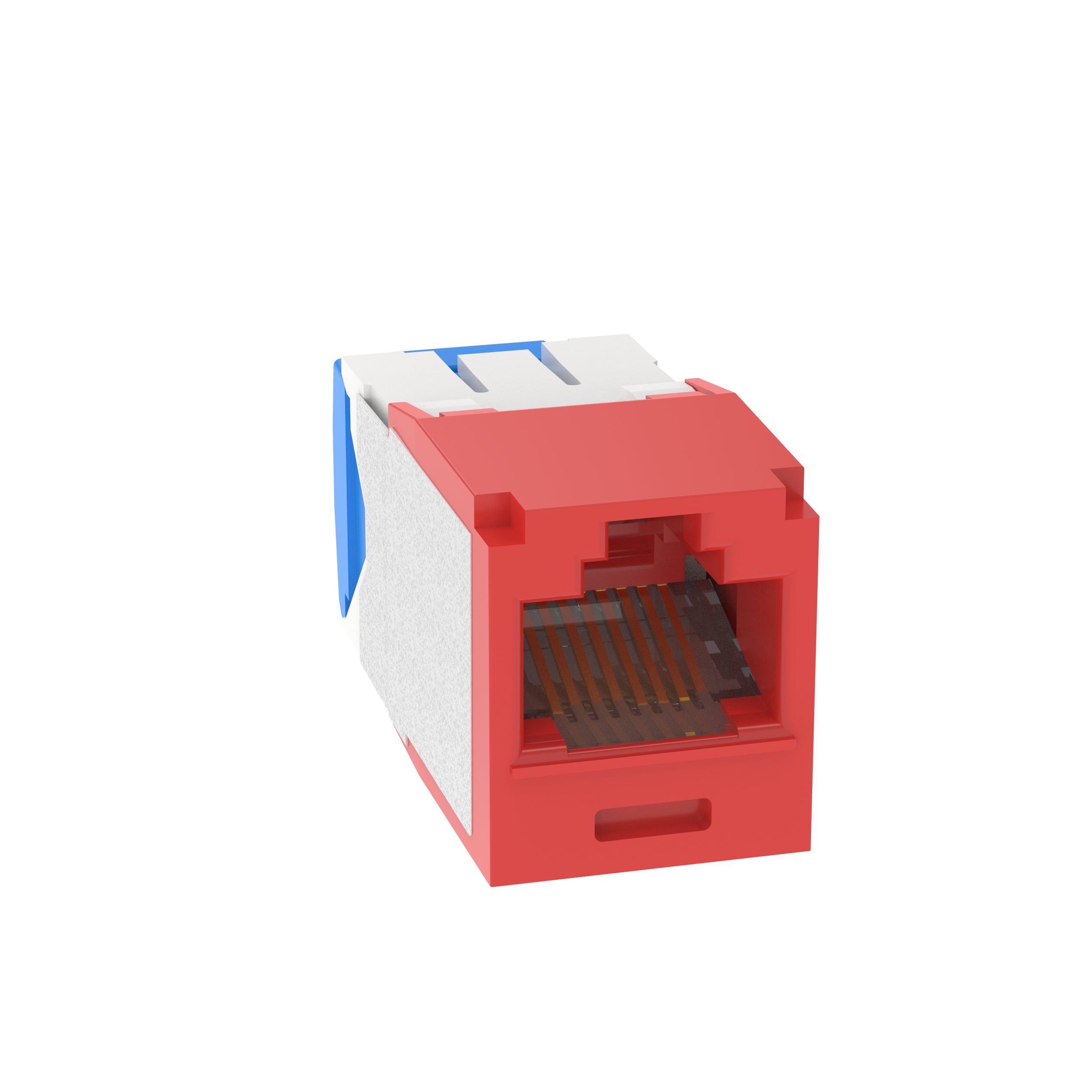 Mini-Com® UTP RJ45 Cat 6A TG Jack Module Corrosion Resistant, Red