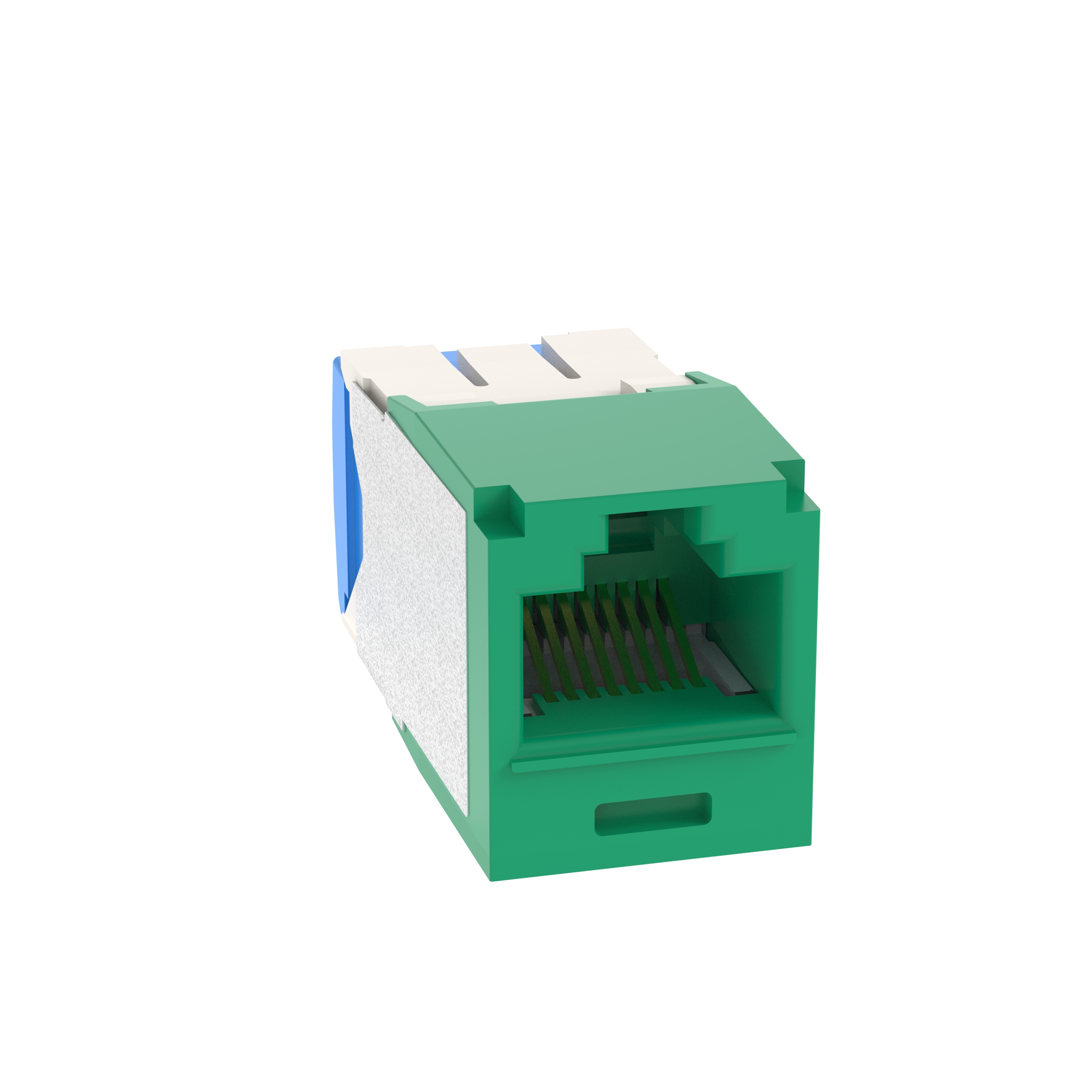 Mini-Com® UTP RJ45 Cat 6A TG Jack Module, Green