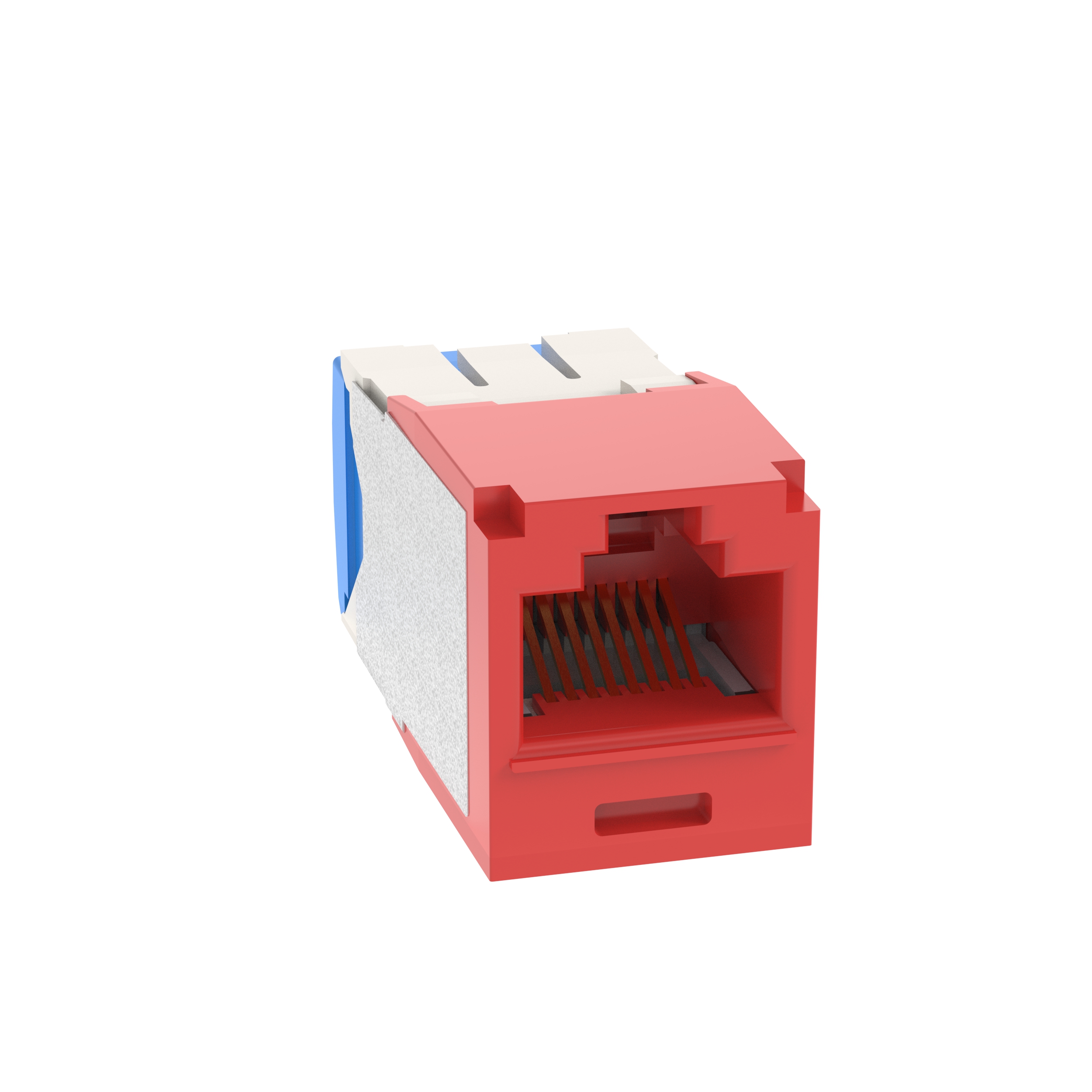 Mini-Com® UTP RJ45 Cat 6A TG Jack Module, Red