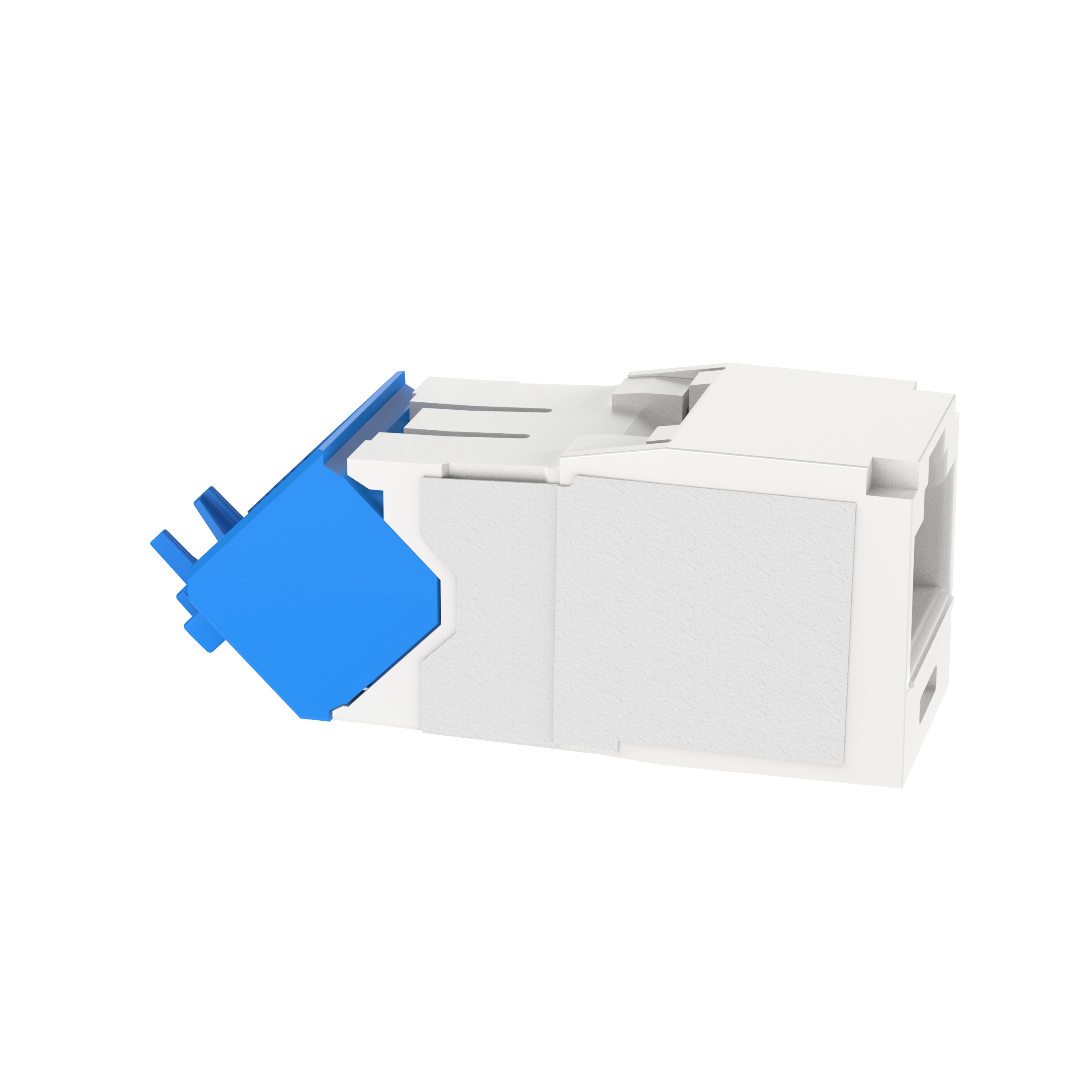 Mini-Com® UTP RJ45 Cat 6A Up/Down TG Jack Module, Arctic White
