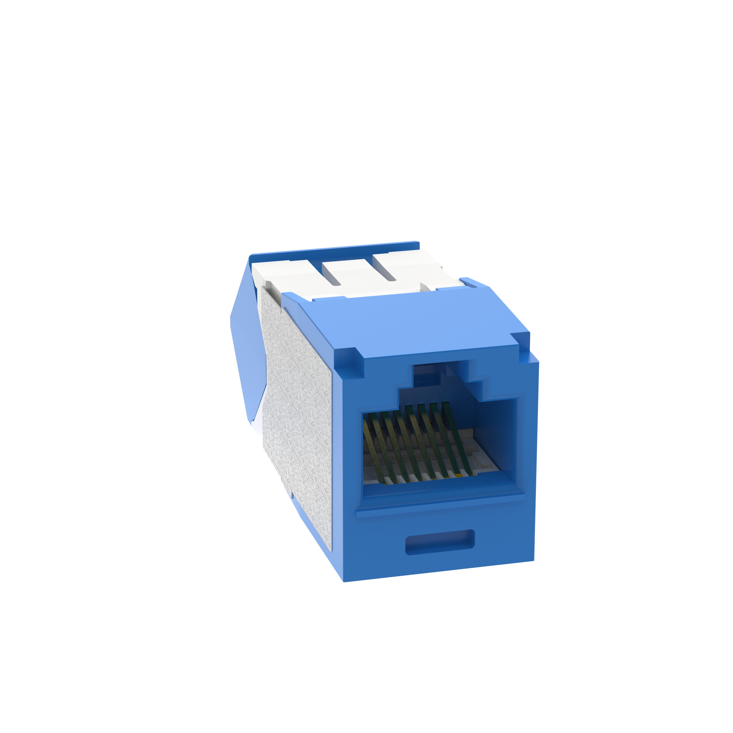 Mini-Com® UTP RJ45 Cat 6A Up/Down TG Jack Module, Blue