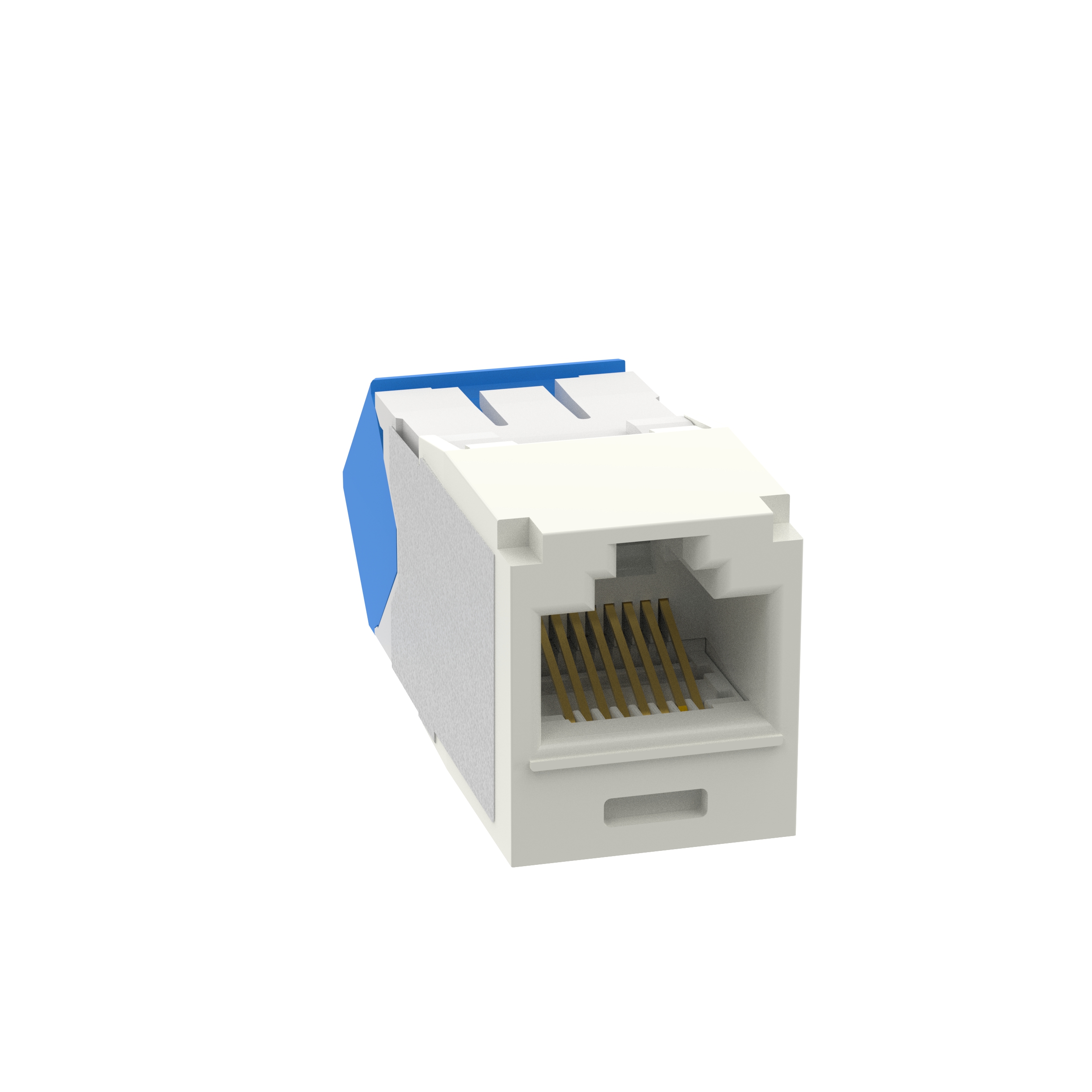 Mini-Com® UTP RJ45 Cat 6A Up/Down TG Jack Module, Off White
