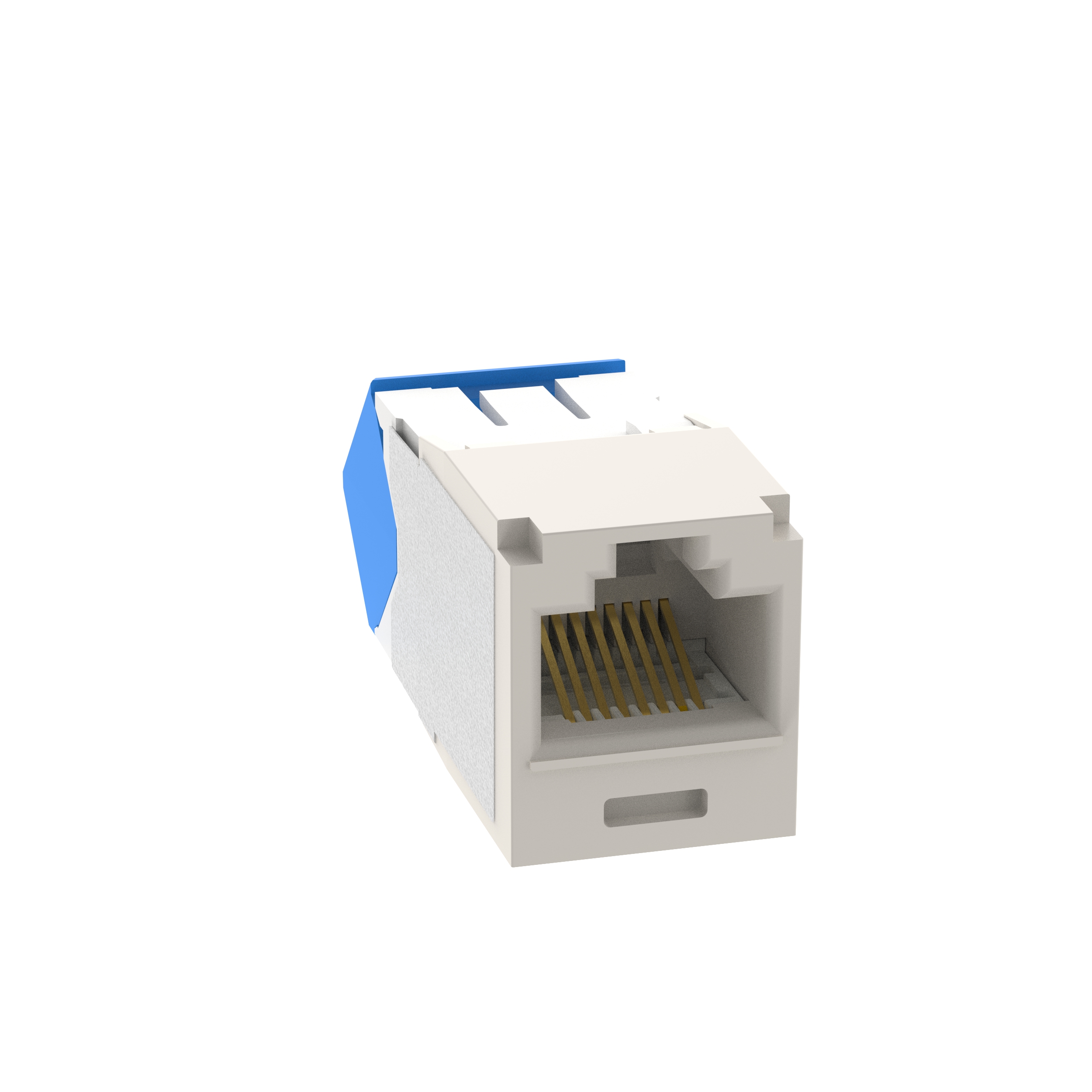 Mini-Com® UTP RJ45 Cat 6A Up/Down TG Jack Module, White