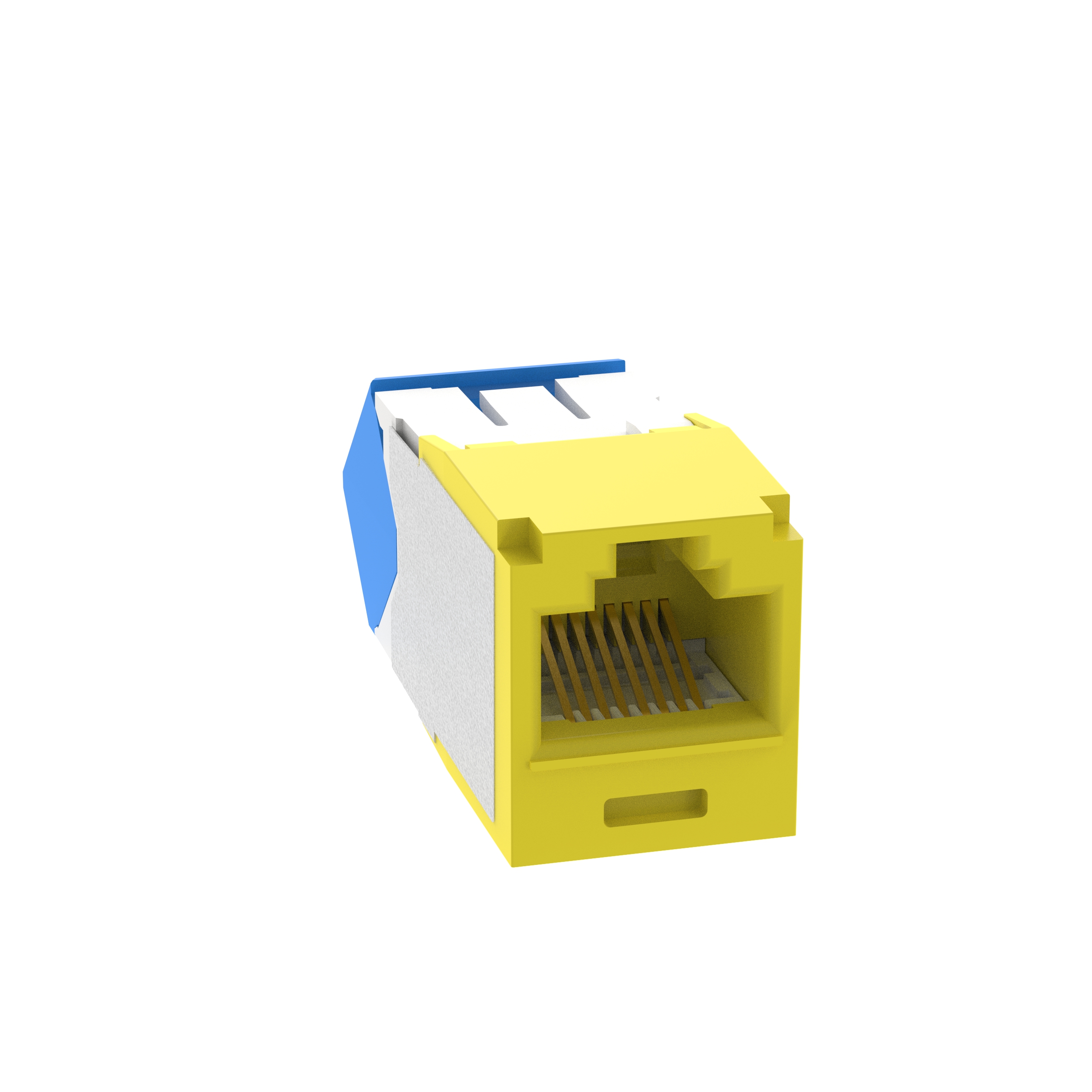 Mini-Com® UTP RJ45 Cat 6A Up/Down TG Jack Module, Yellow