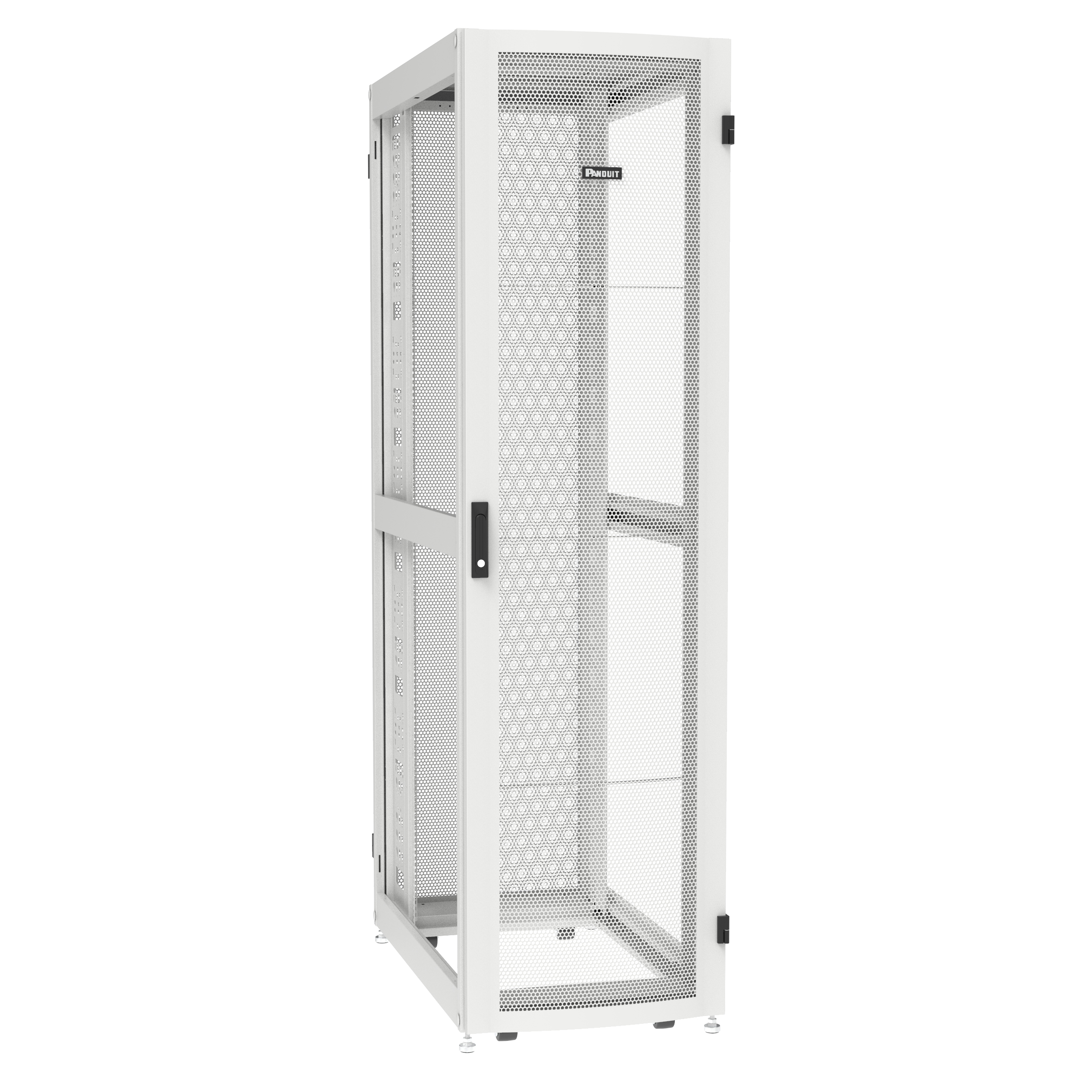 NET-VERSE™ CABINET, 600MM X 42RU X 1000MM, WITHOUT SIDE PANEL, CASTERS, WHITE