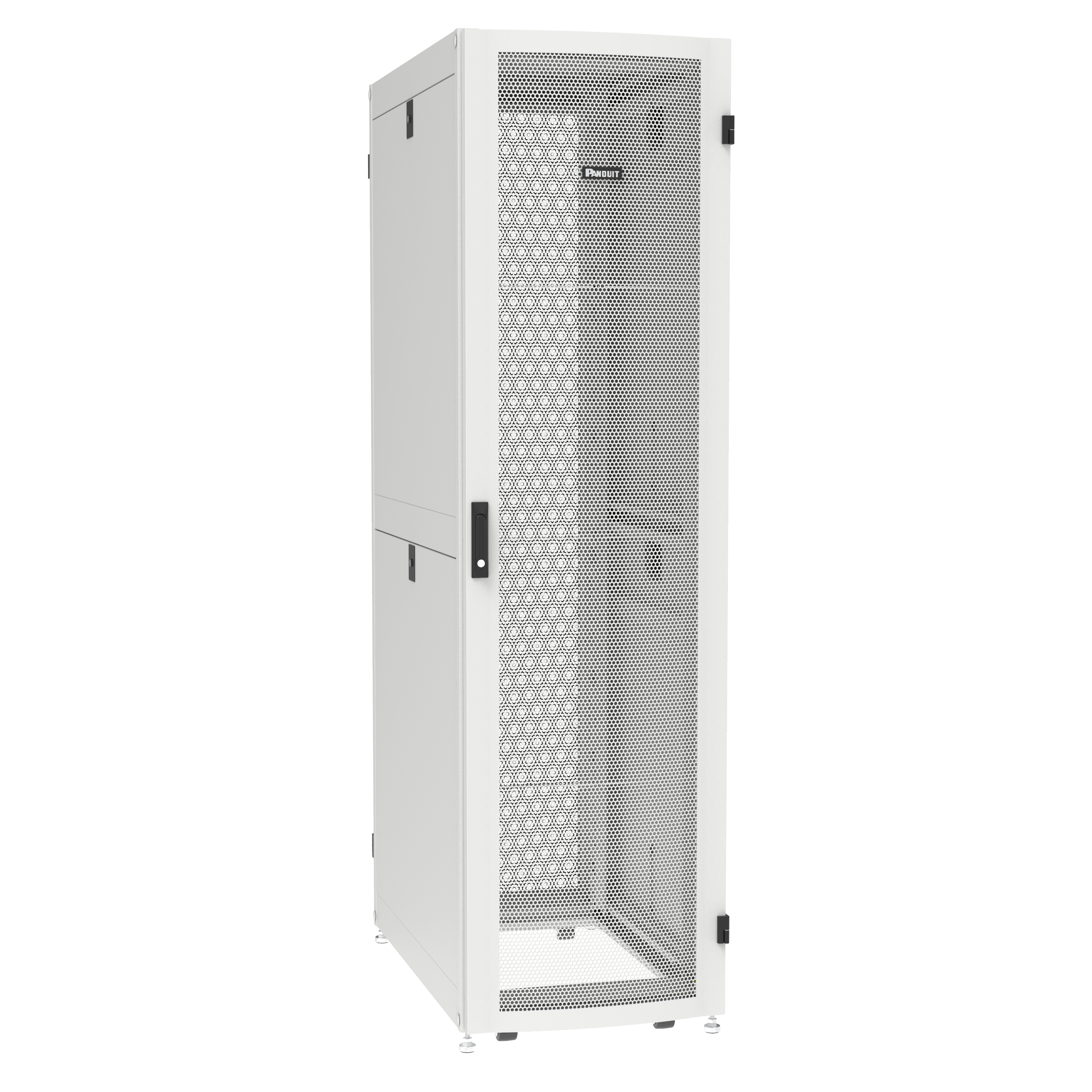 NET-VERSE™ CABINET, 600MM X 45RU X 1000MM, WITH SIDE PANEL, WITH CASTERS, WHITE