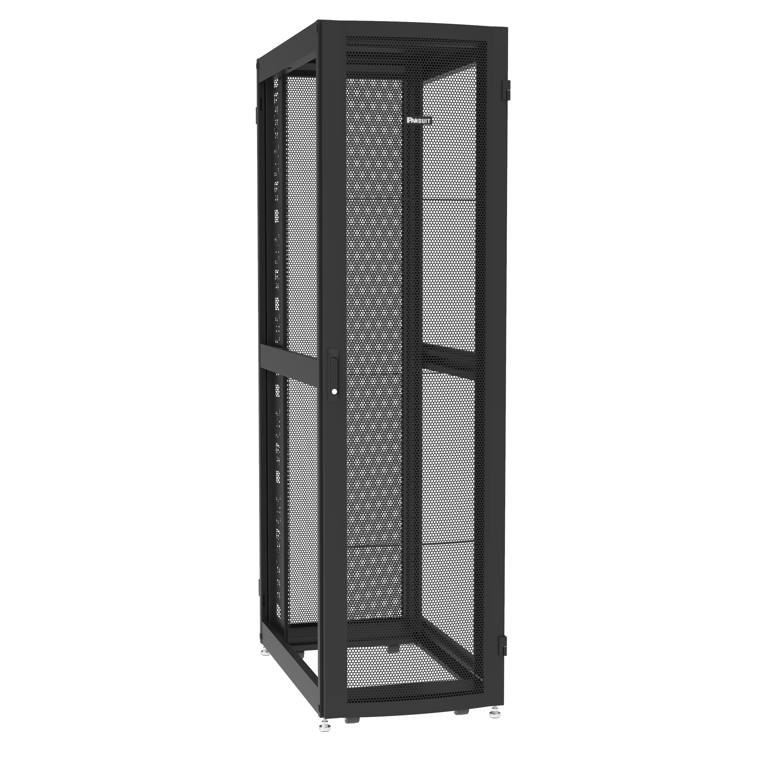 NET-VERSE™ CABINET, 600MM X 48RU X 1200MM, WITHOUT SIDE PANEL, CASTERS, BLACK