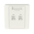 NetKey® 86x86mm Flat Faceplate with Concealed Mounting Screws