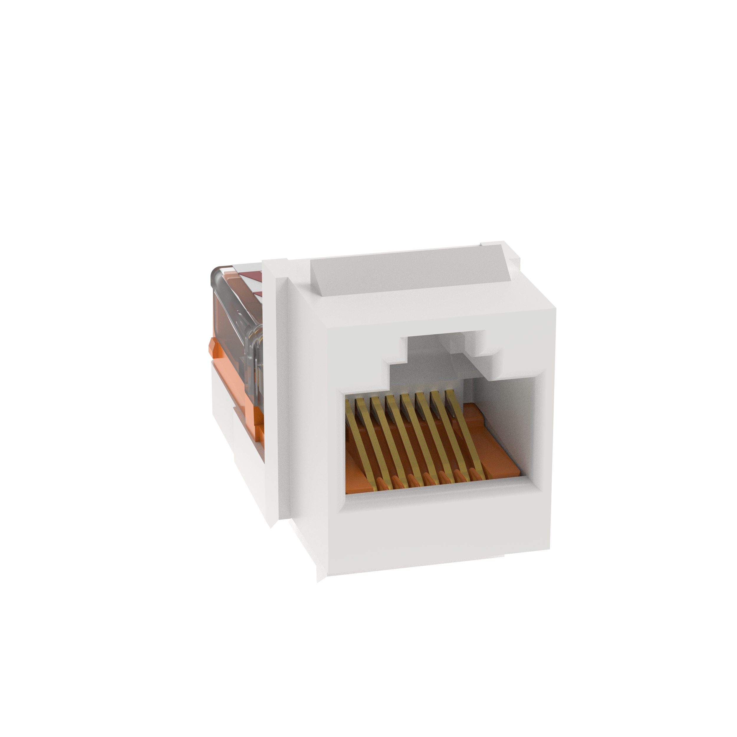 NetKey Cat 5e Leadframe Jack, Arctic White