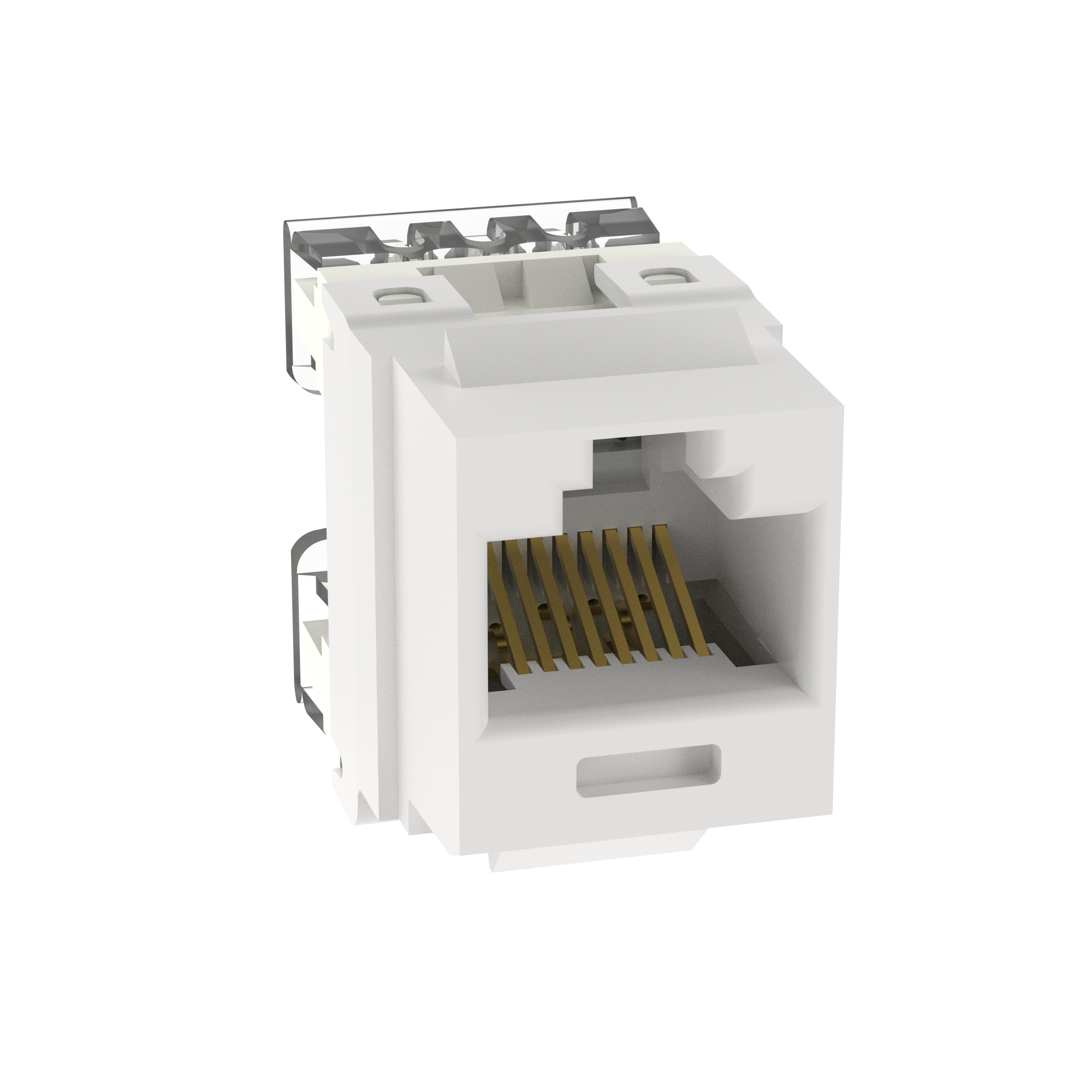 NetKey Cat 5e Punchdown Jack, Arctic White