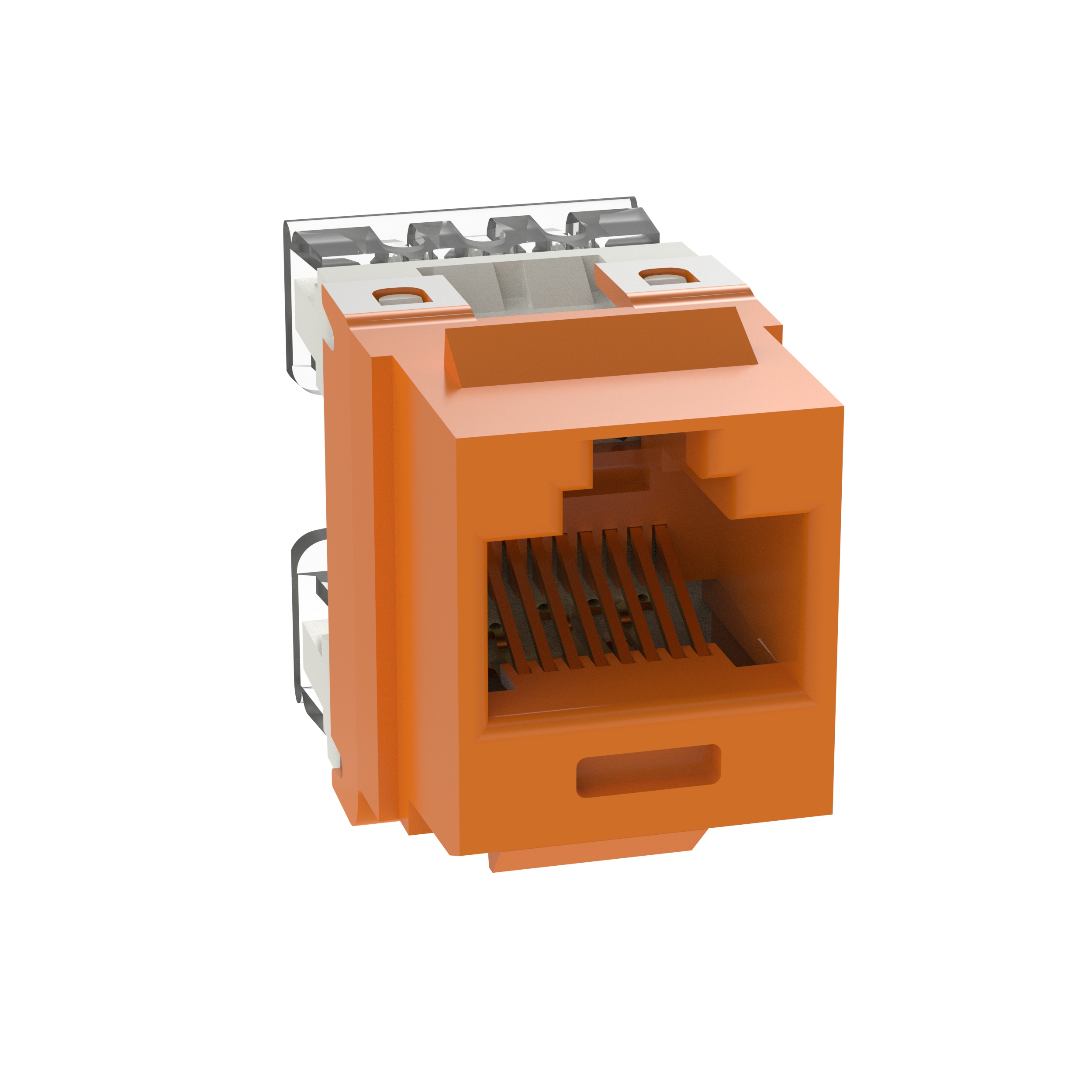 NetKey Cat 5e Punchdown Jack, Orange - Pack of 25