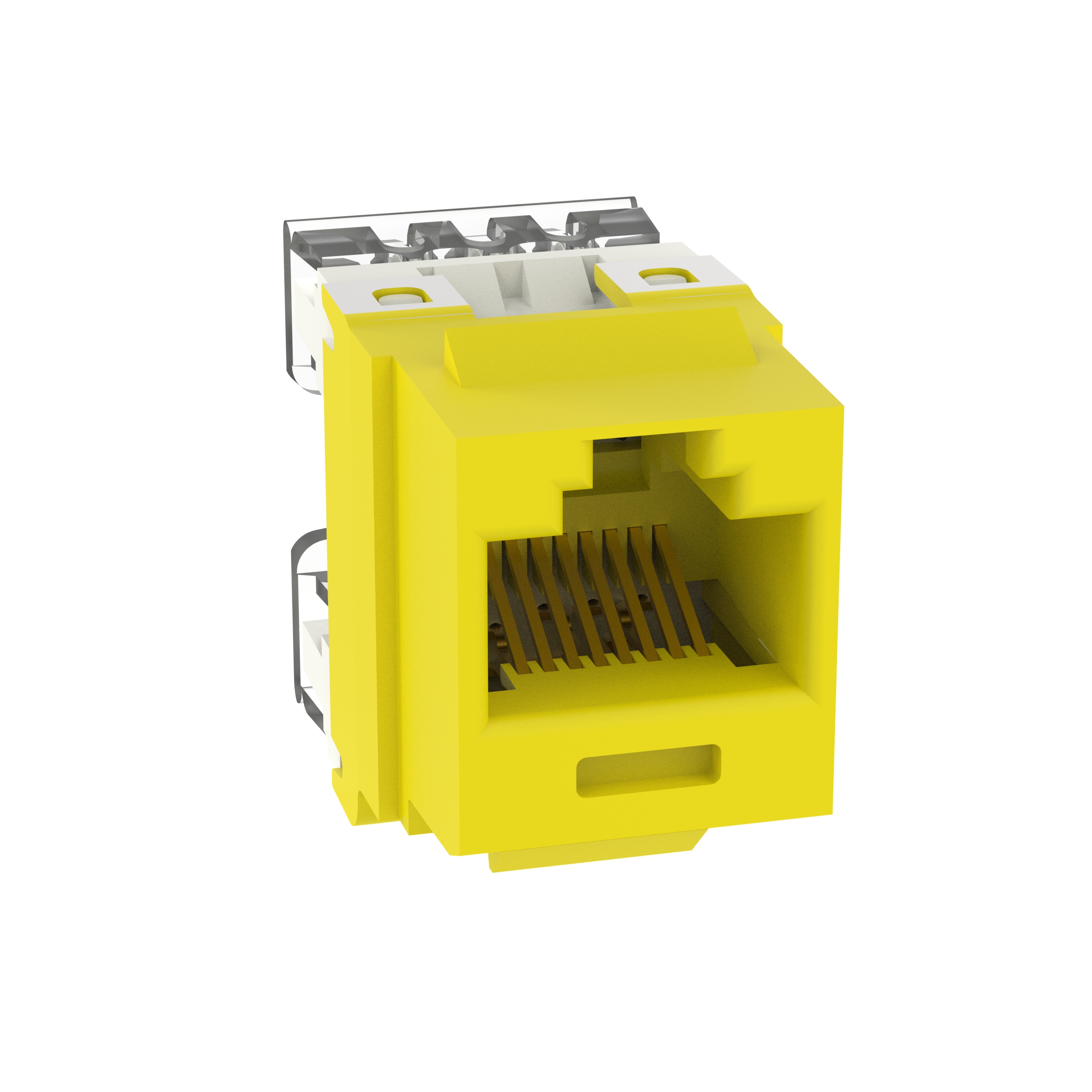 NetKey Cat 5e Punchdown Jack, Yellow - Pack of 25