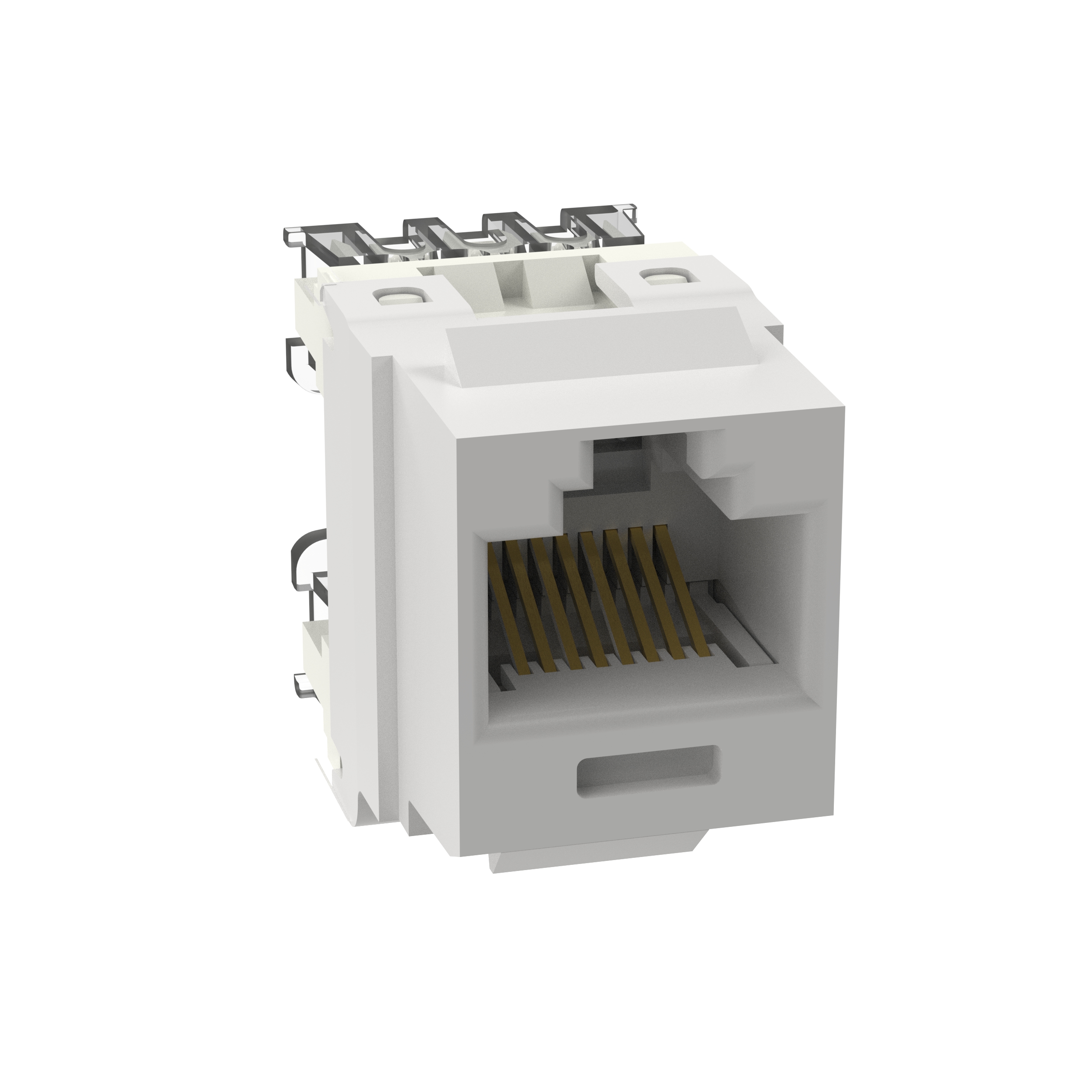 NetKey Cat 6 Punchdown Jack, Arctic White