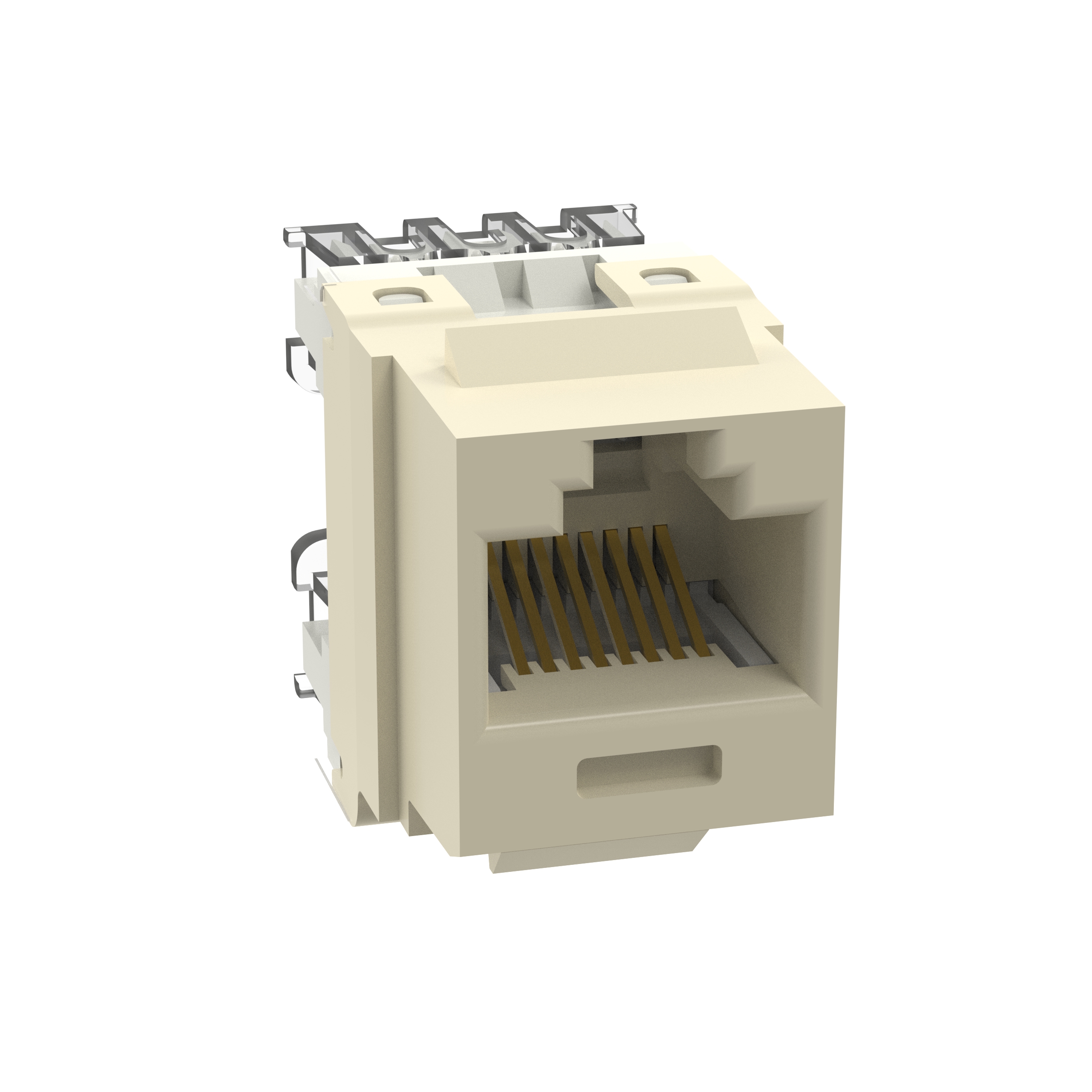 NetKey Cat 6 Punchdown Jack, Electric Ivory - Pack of 25