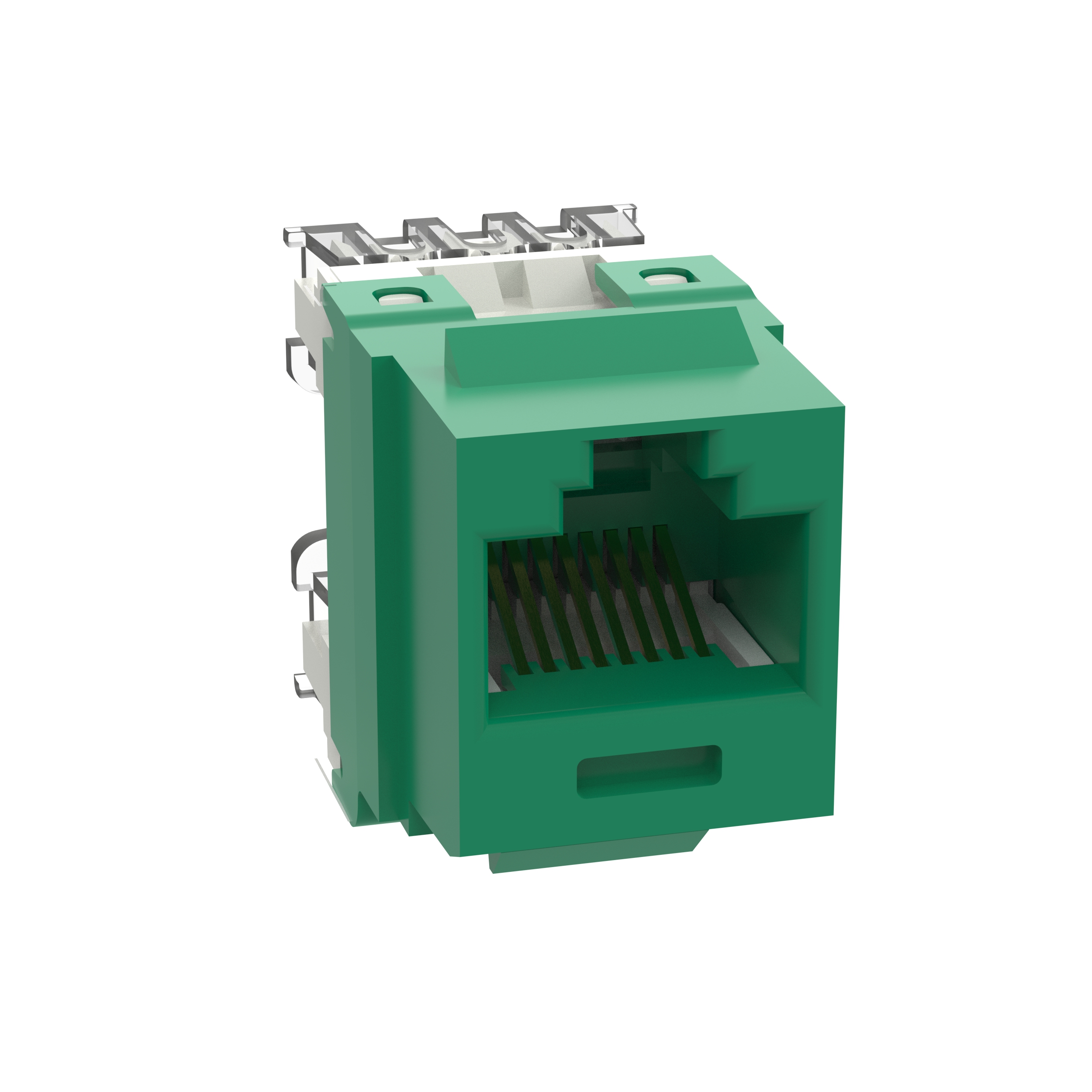 NetKey Cat 6 Punchdown Jack, Green - Pack of 25