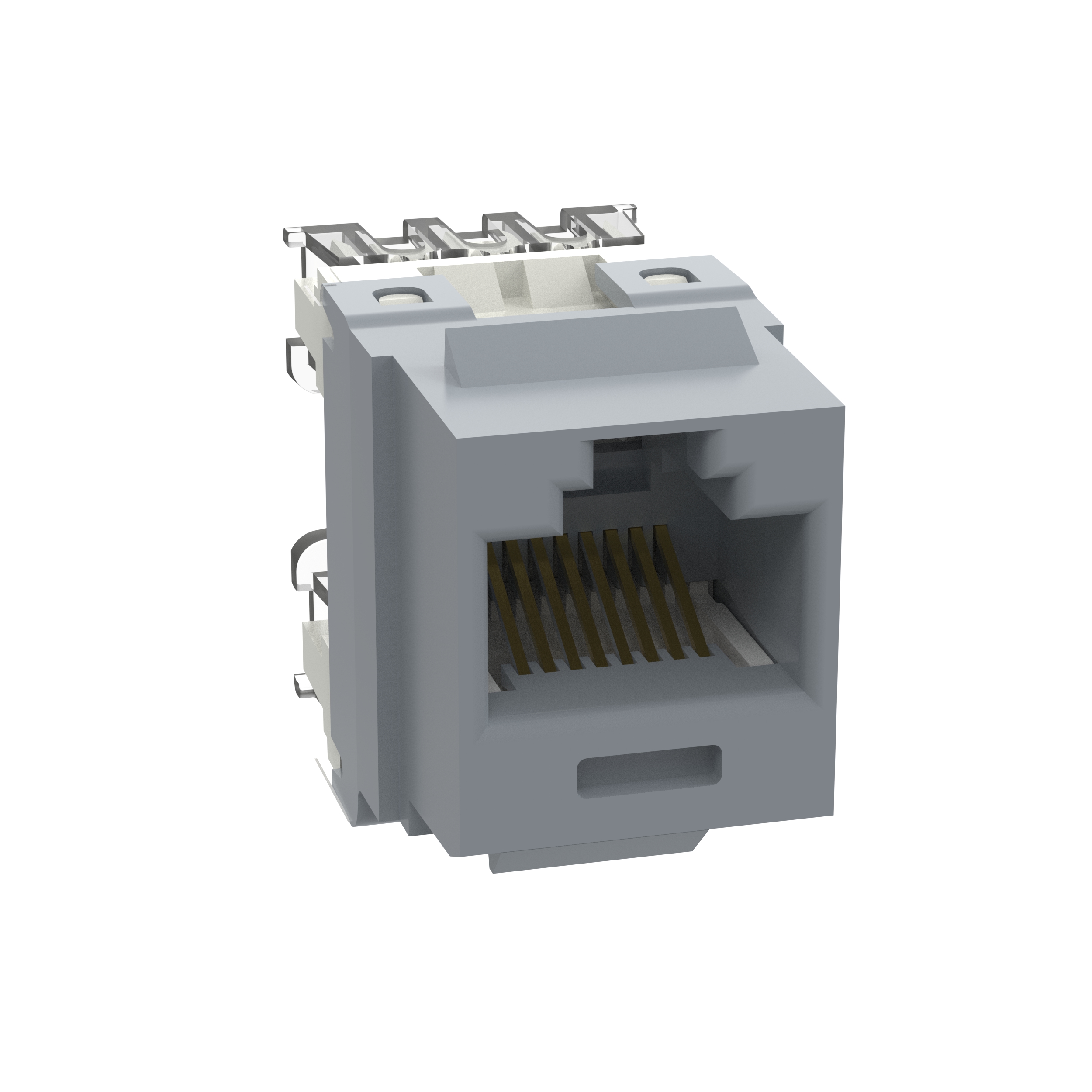 NetKey Cat 6 Punchdown Jack, Int'l Gray - Pack of 25