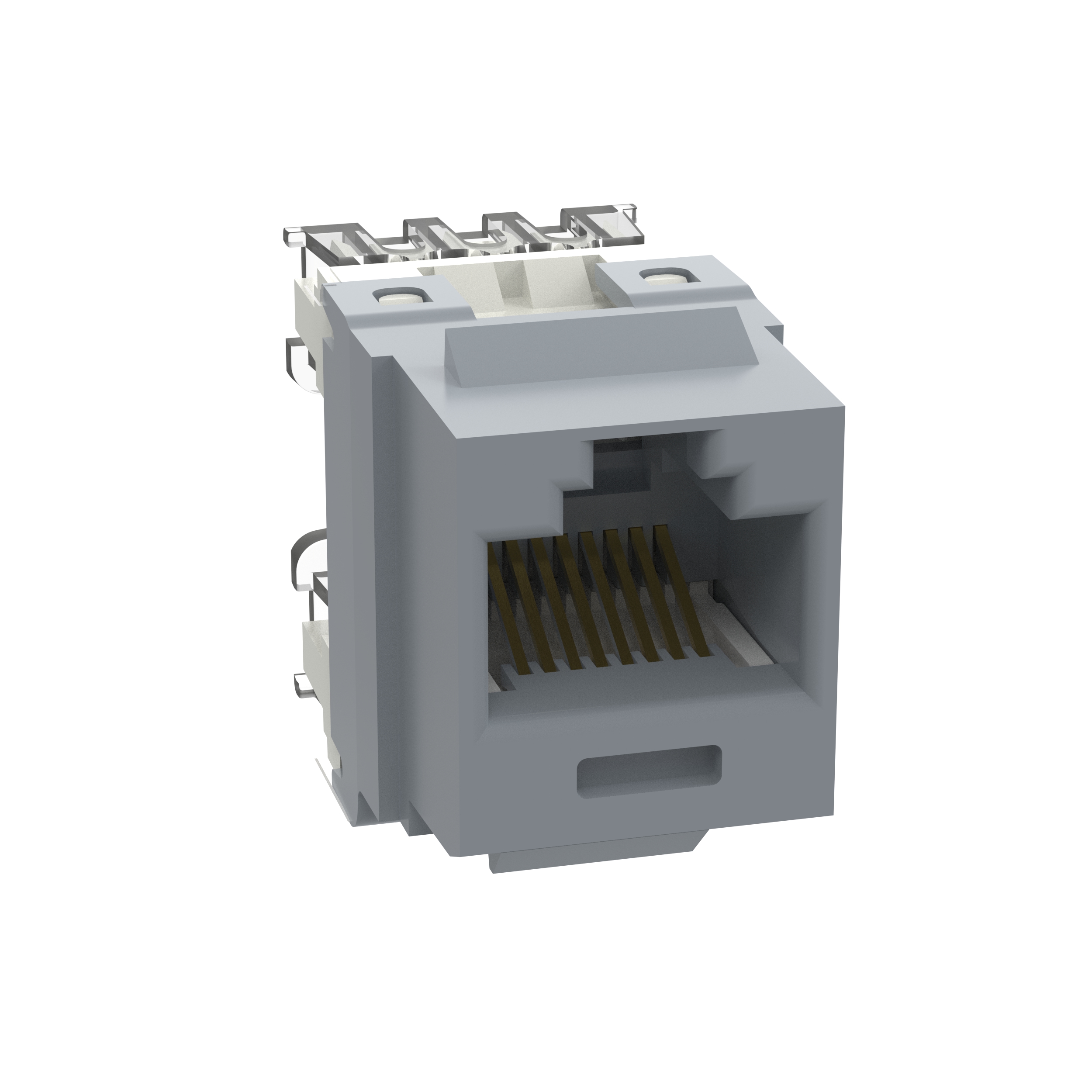 NetKey Cat 6 Punchdown Jack, Int'l Gray