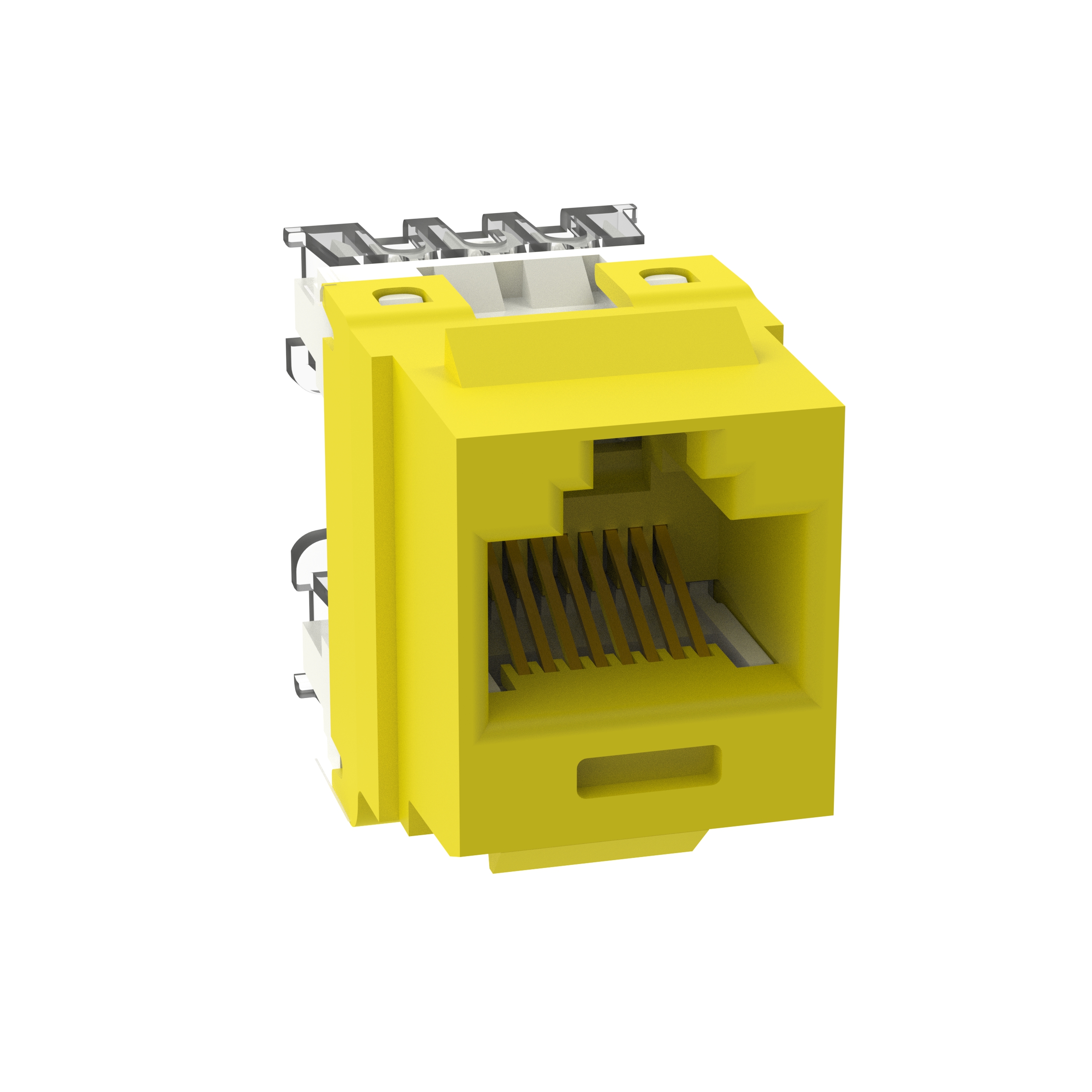 NetKey Cat 6 Punchdown Jack, Yellow - Pack of 25
