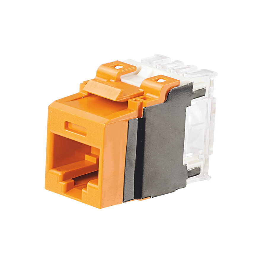 NetKey Cat 6A Punchdown Jack, Orange
