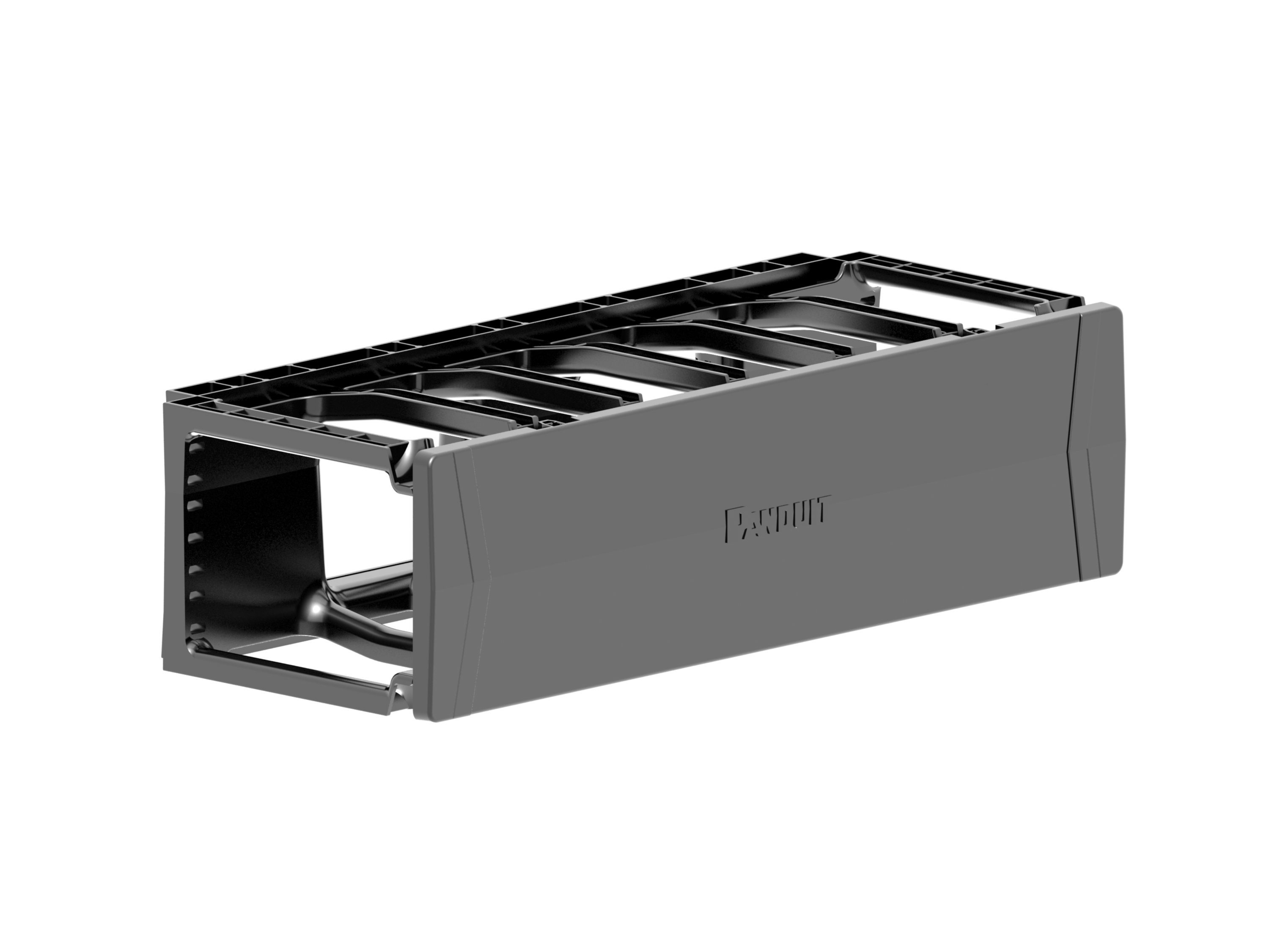 PatchRunner™ 2 Horizontal Single-Sided Manager, 3RU, Black