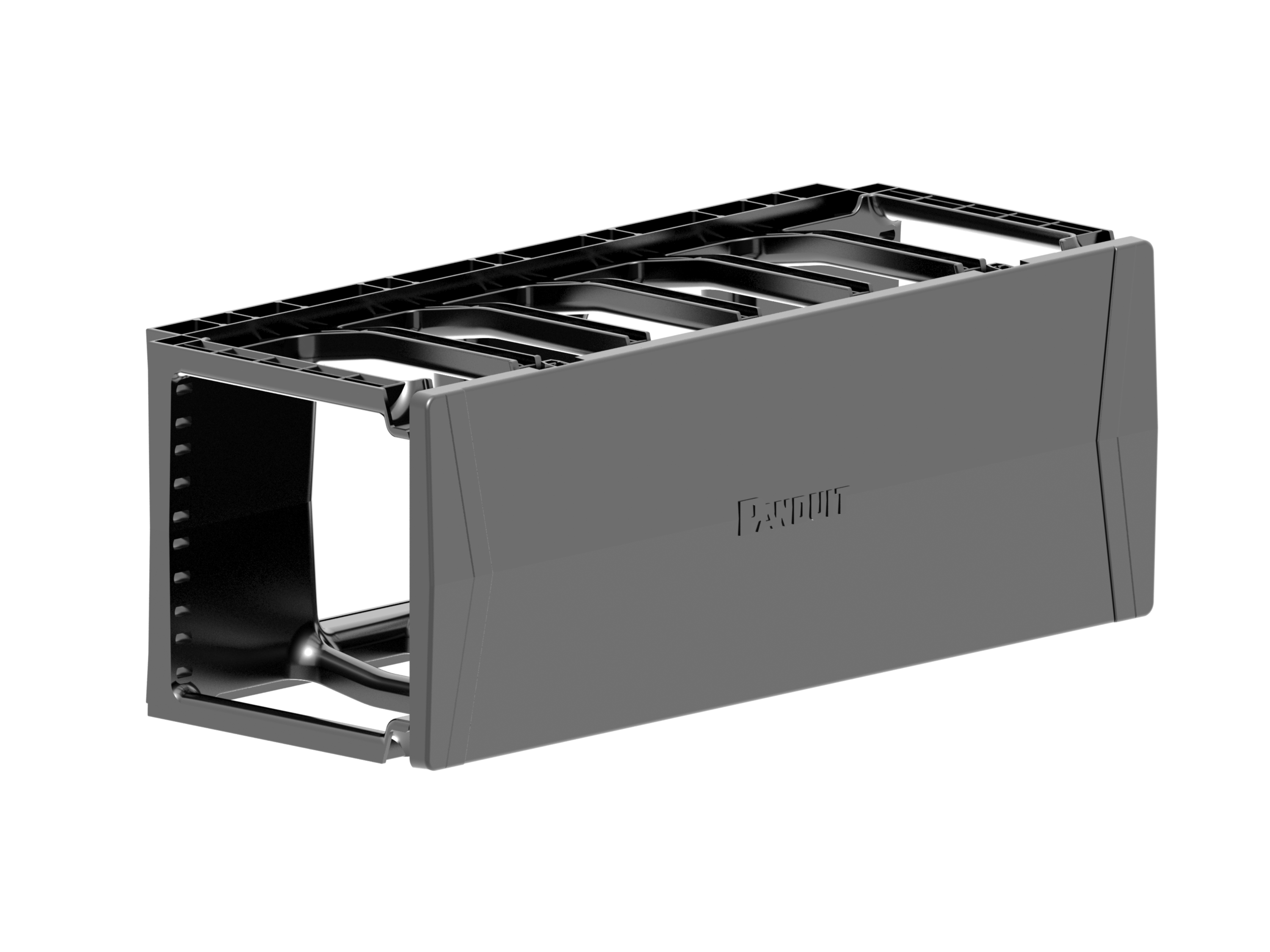 PatchRunner™ 2 Horizontal Single-Sided Manager, 4RU, Black