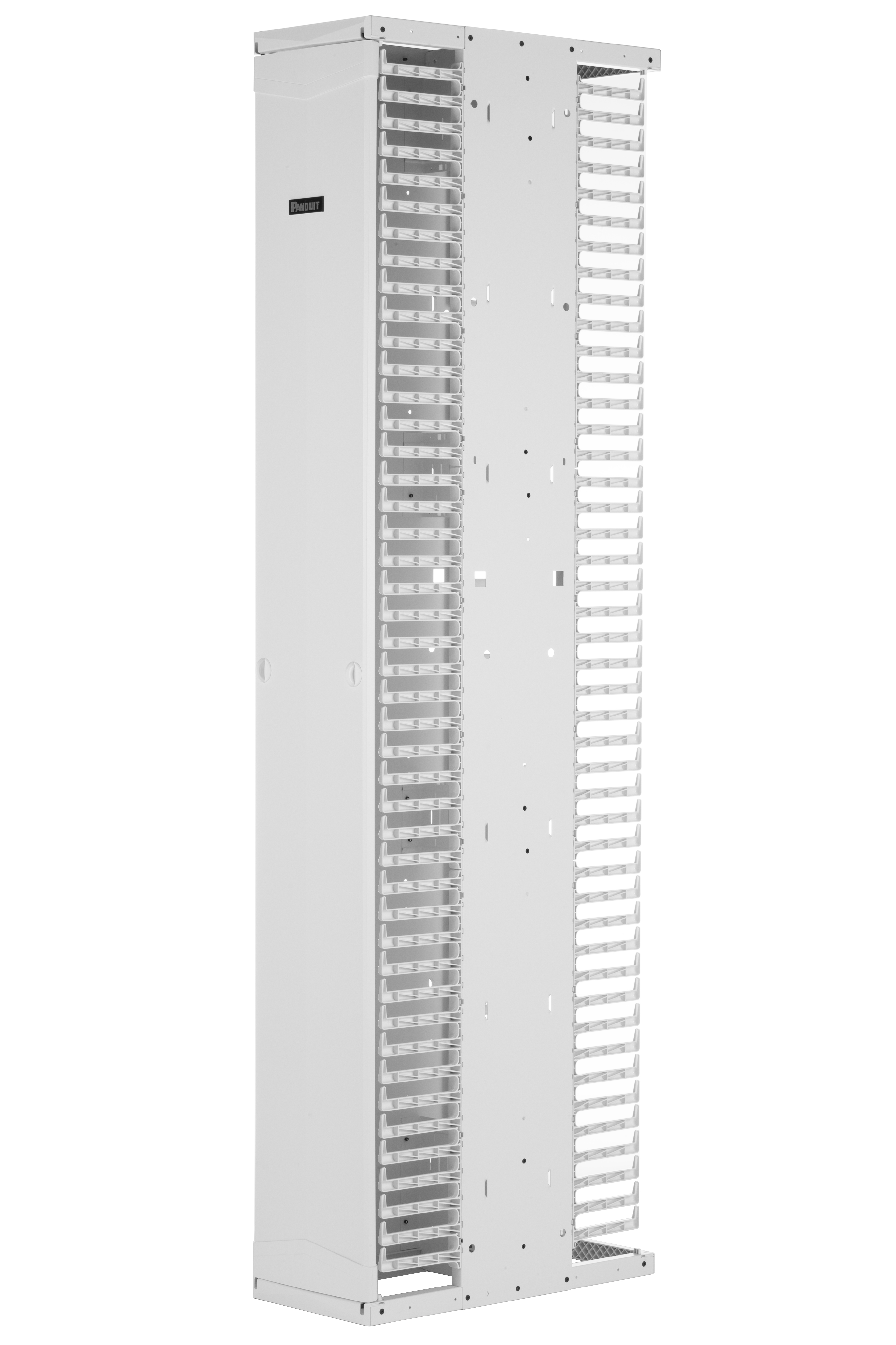 PE2V Vertical Dual-Sided Manager, 1 Door, 45RU, 12 in. Wide, White