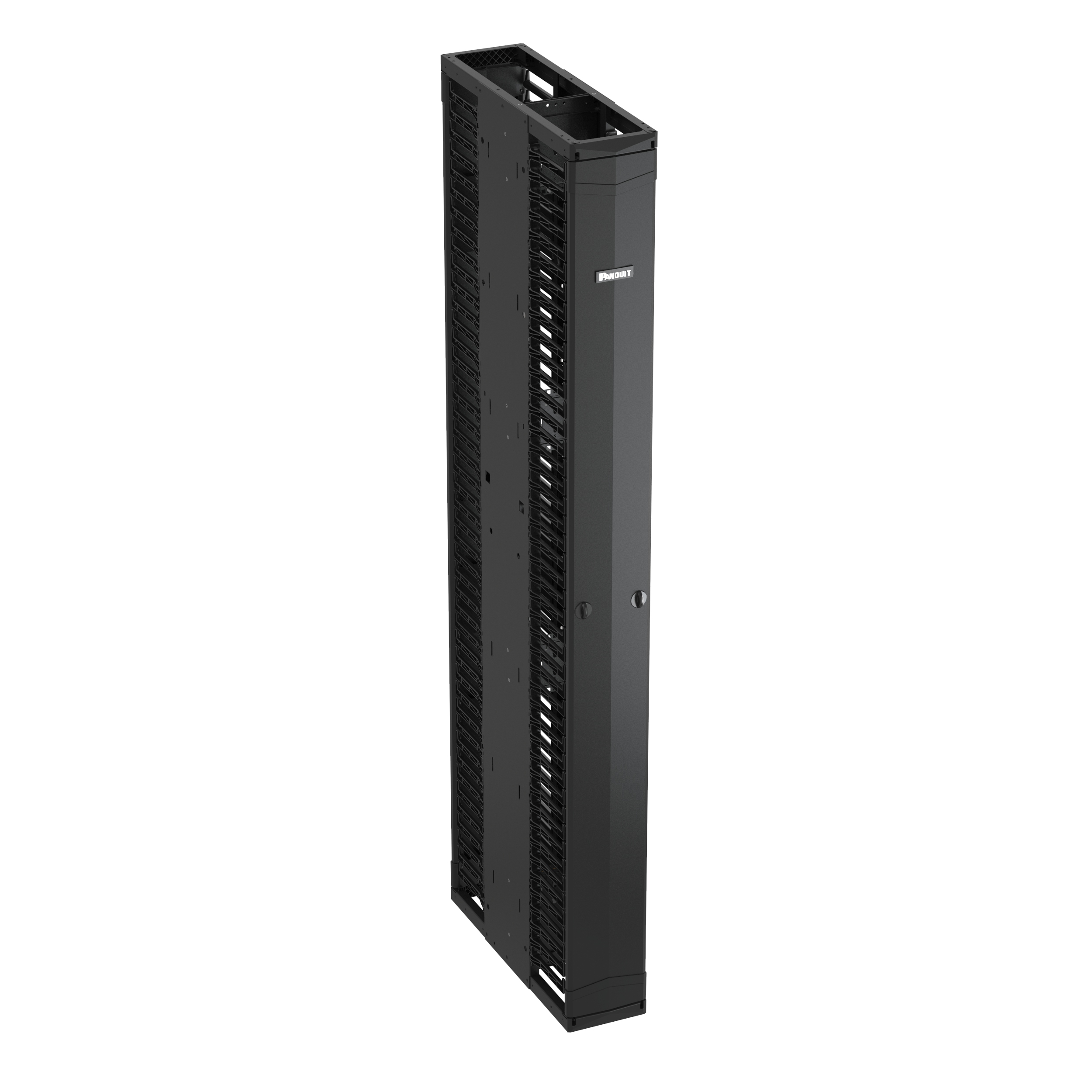 PE2V Vertical Dual-Sided Manager, 45RU, 8 in. Wide, Black