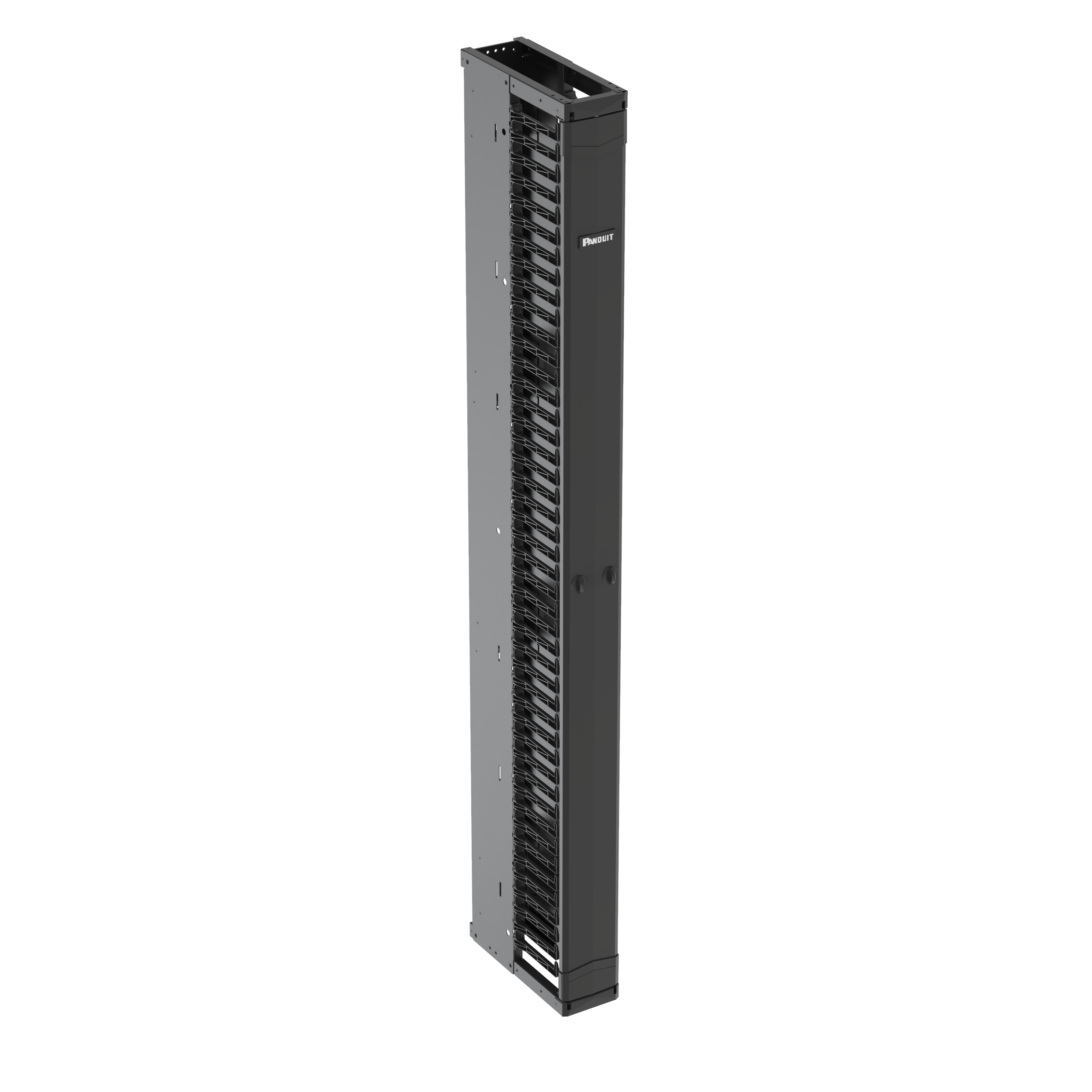 PE2V Vertical Single-Sided Manager, 45RU, 6 in. Wide, Black