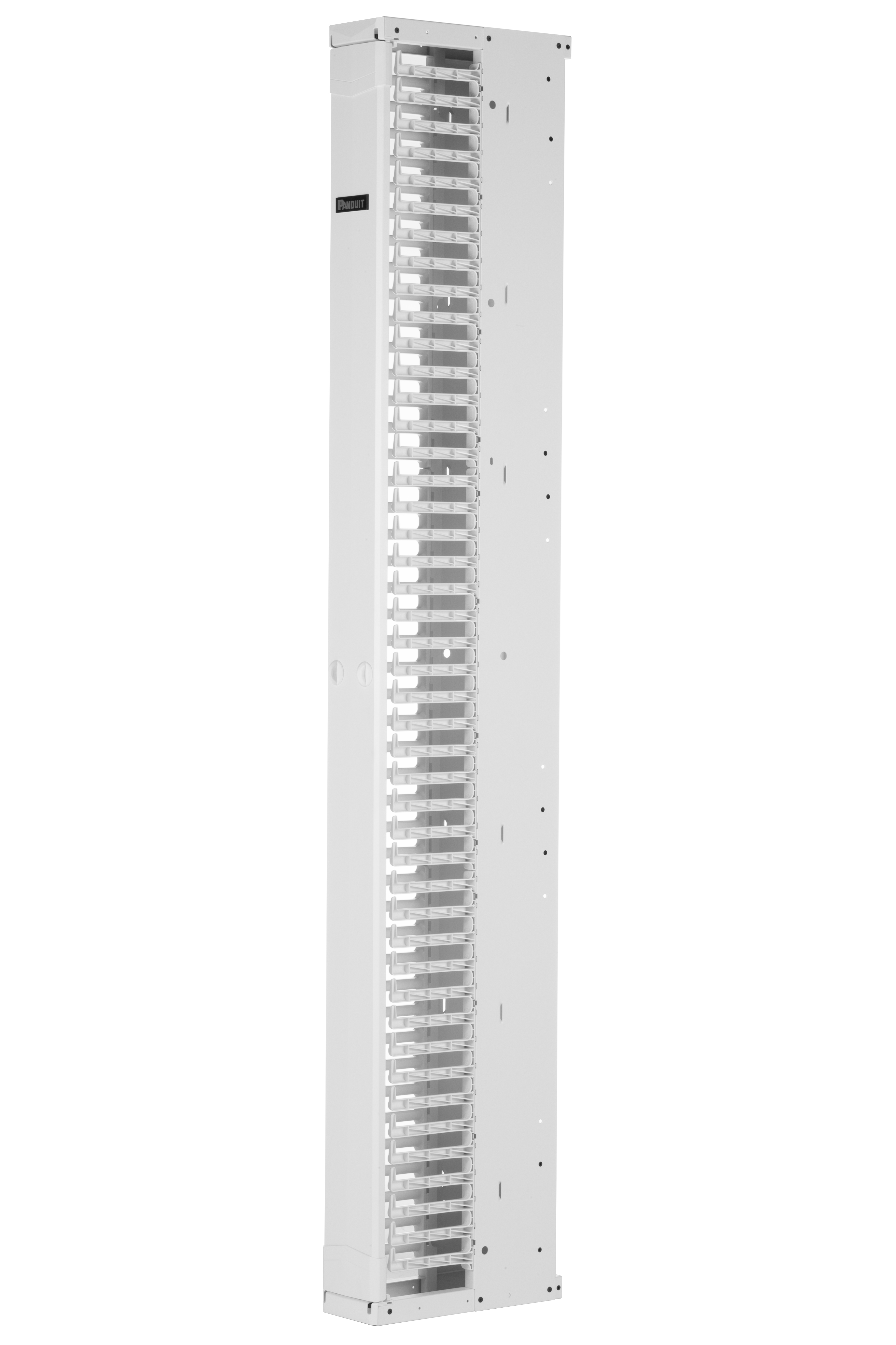 PE2V Vertical Single-Sided Manager, 45RU, 8 in. Wide, White