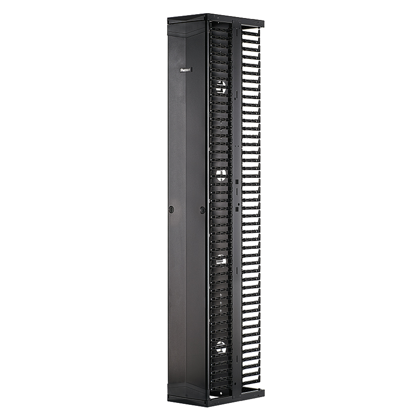 PR2V Vertical Dual-Sided Manager, 1 Door, 52RU, 12 in. Wide, Black