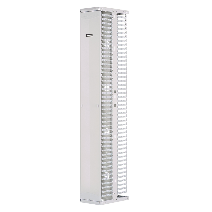 PR2V Vertical Dual-Sided Manager, 1 Door, 52RU, 12 in. Wide, White