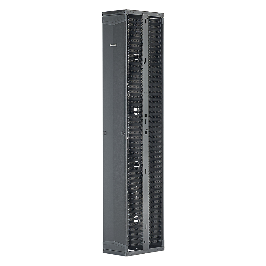 PR2V Vertical Dual-Sided Manager, 42RU, 12 in. Wide, Black