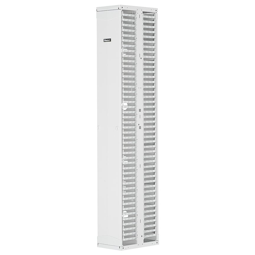 PR2V Vertical Dual-Sided Manager, 52RU, 10 in. Wide, White
