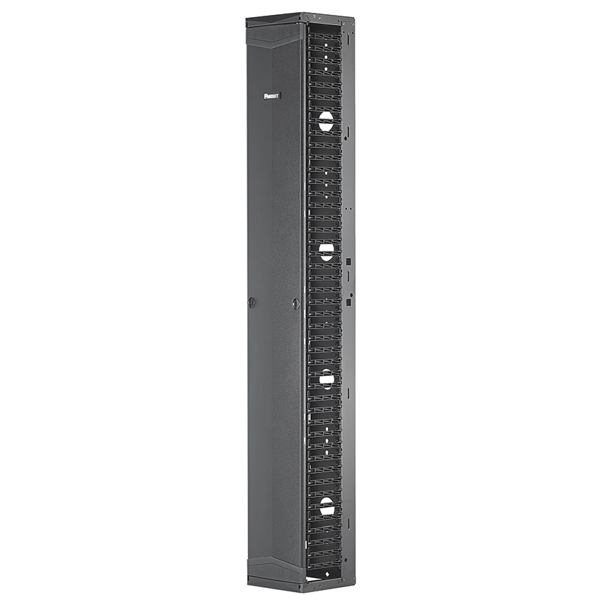 PR2V Vertical Single-Sided Manager, 42RU, 12 in. Wide, Black