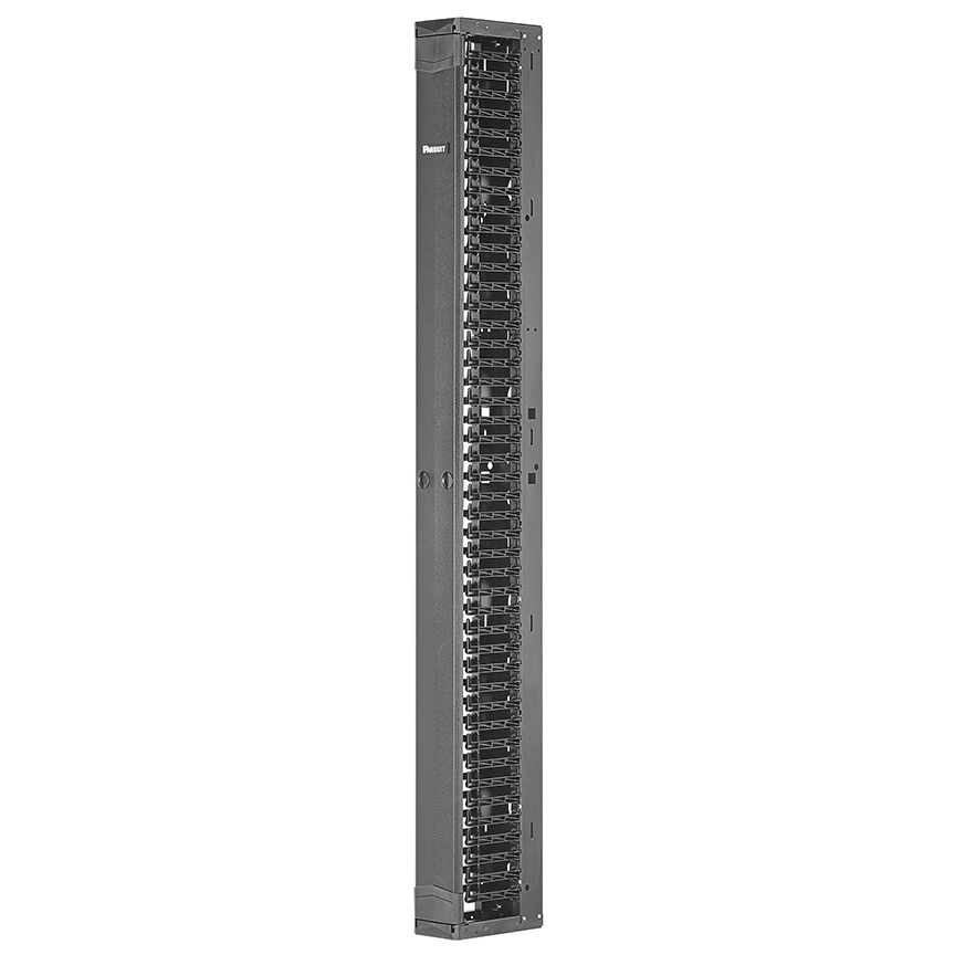PR2V Vertical Single-Sided Manager, 52RU, 8 in. Wide, Black