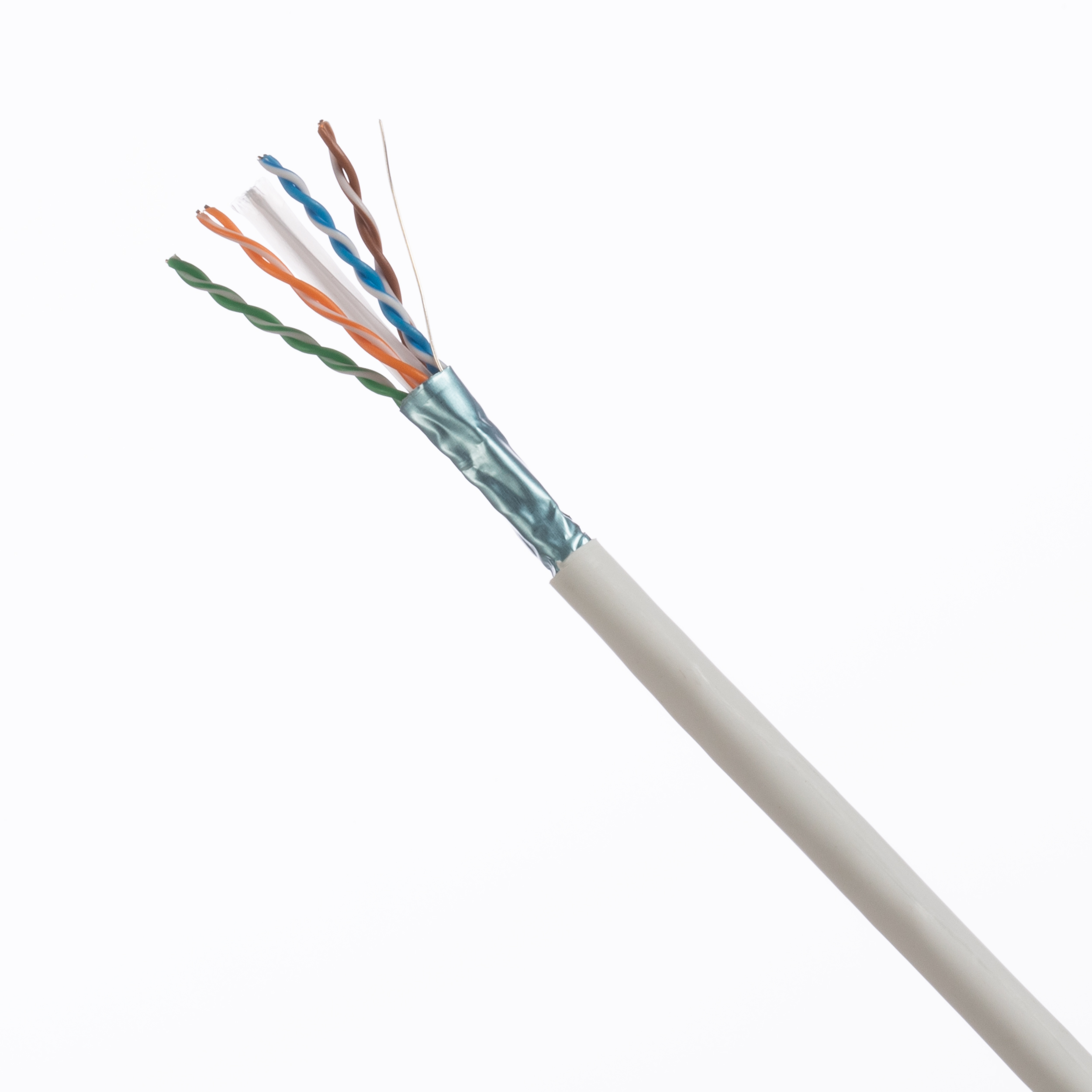 Shielded Keystone Copper Cable, Cat 6, 24 AWG, F/UTP, LSZH, White