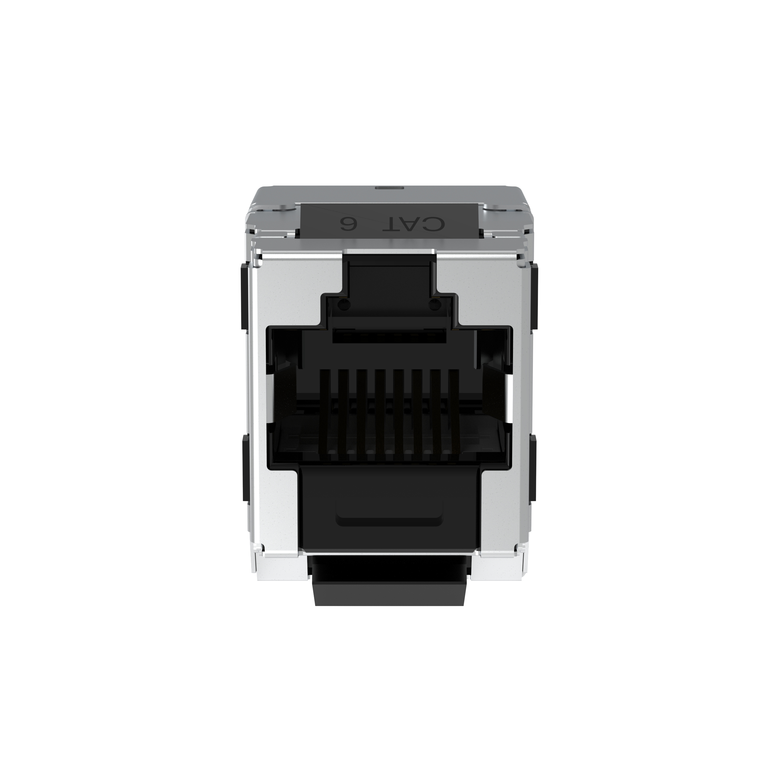 Shielded Keystone RJ45 Jack Module, Cat 6, Black