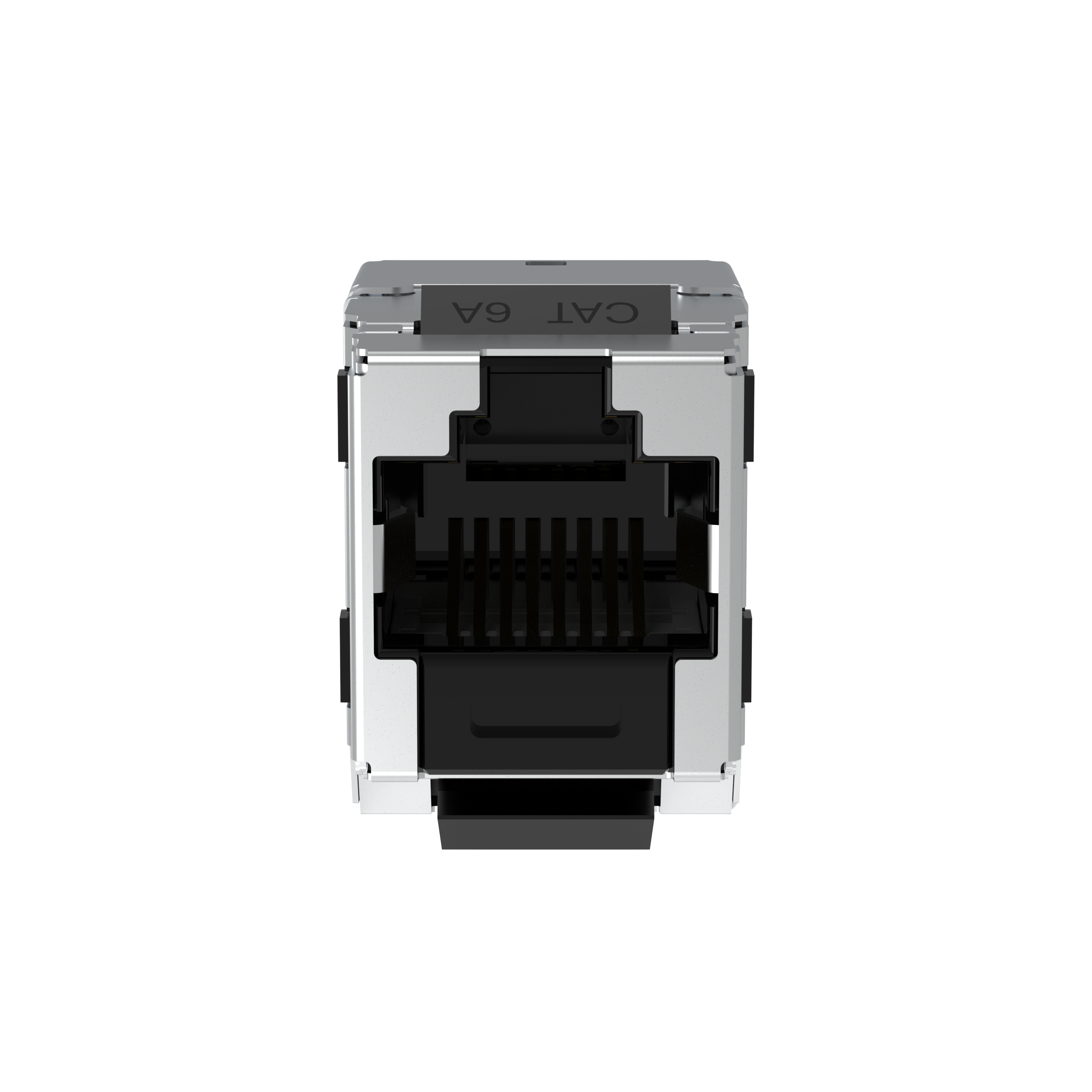 Shielded Keystone RJ45 Jack Module, Cat 6A, Black